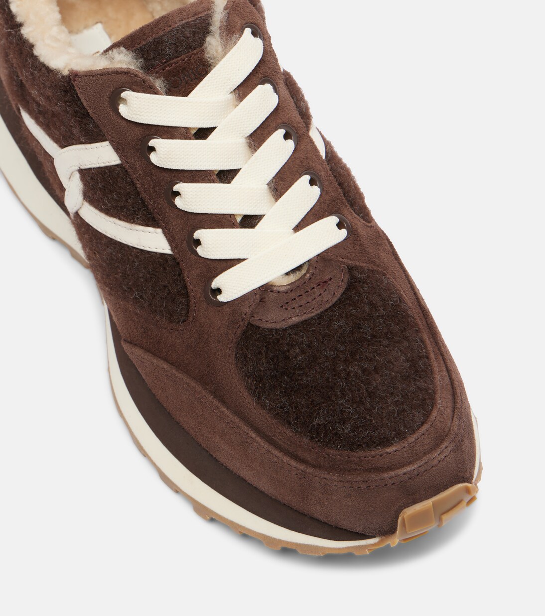 Valentina suede-trimmed leather sneakers | Veronica Beard