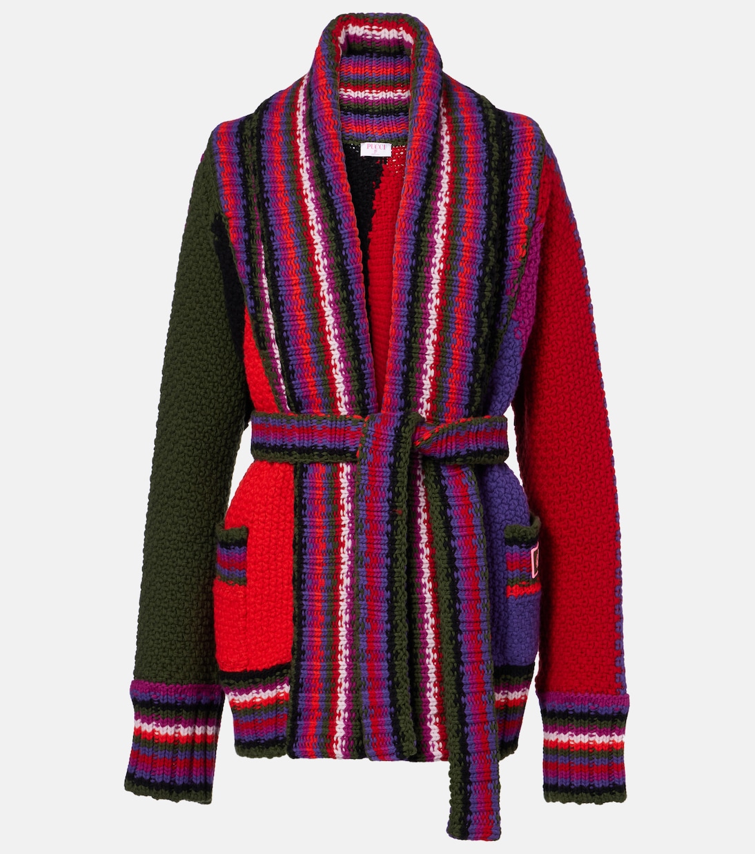 Striped wool wrap cardigan | Pucci