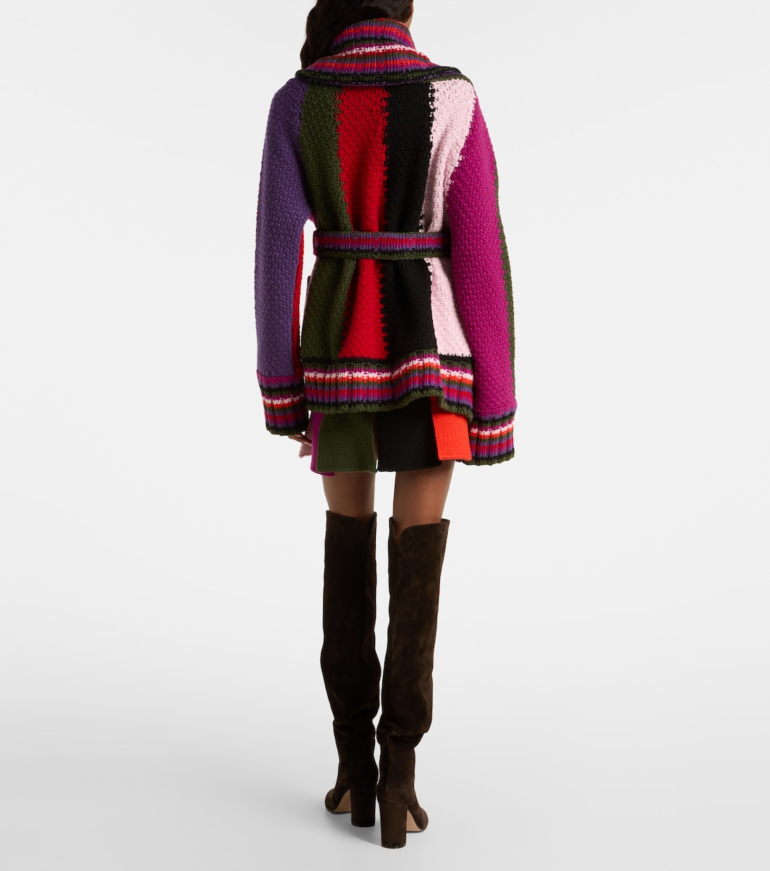 Striped wool wrap cardigan | Pucci