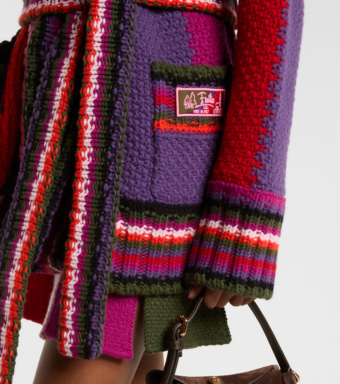 Striped wool wrap cardigan | Pucci