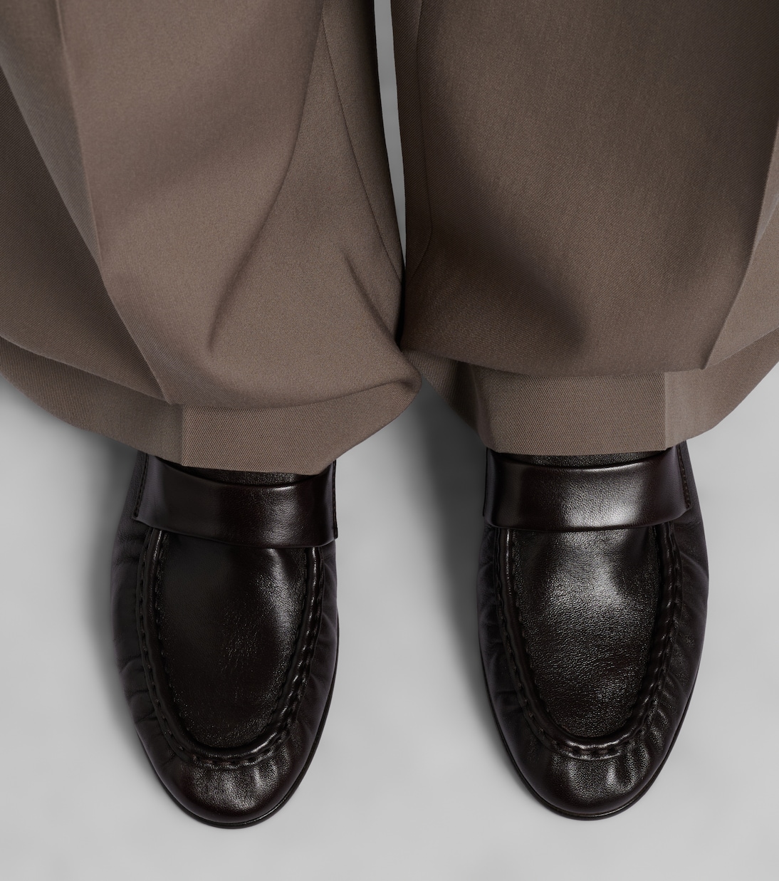 Leather penny loafers | The Row