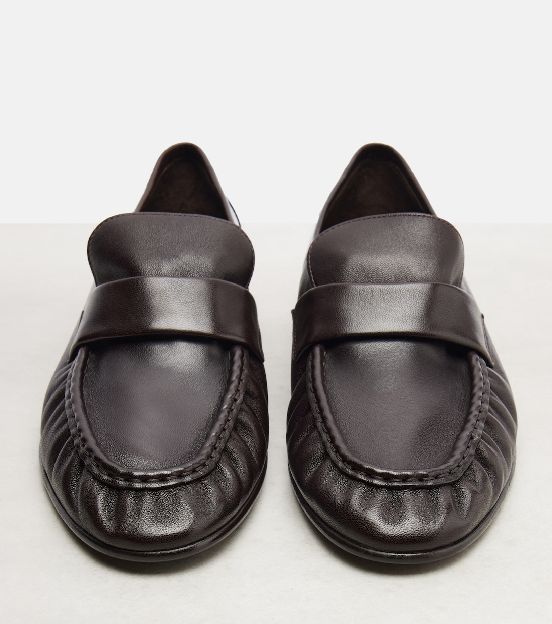 Leather penny loafers | The Row
