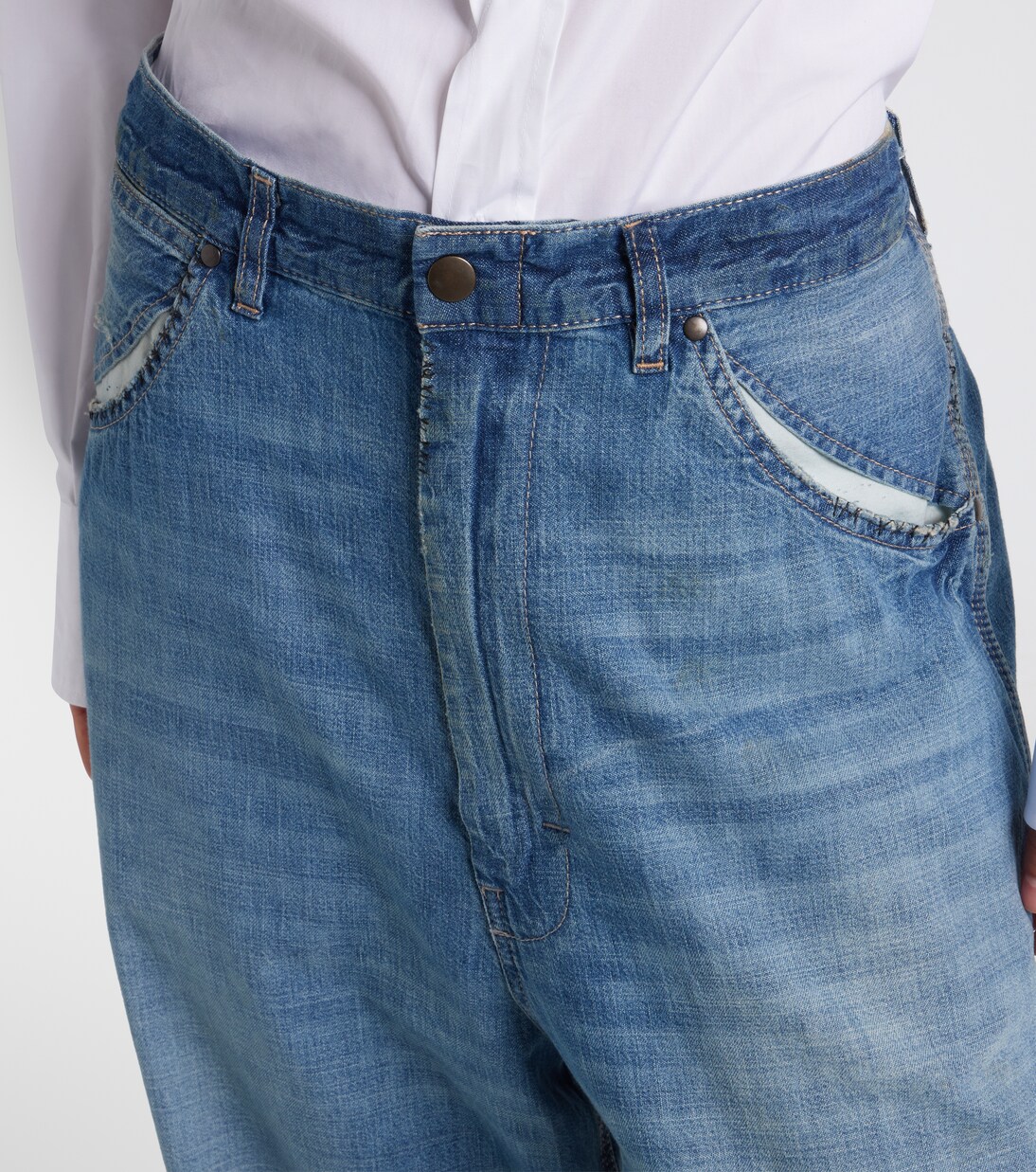 Distressed wide-leg jeans | Maison Margiela