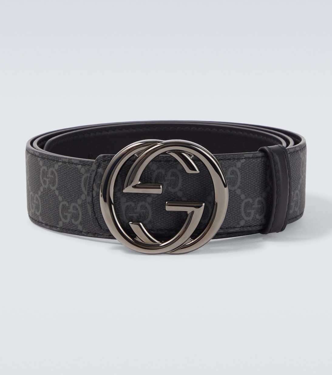 GG Canvas Interlocking G reversible leather belt | Gucci