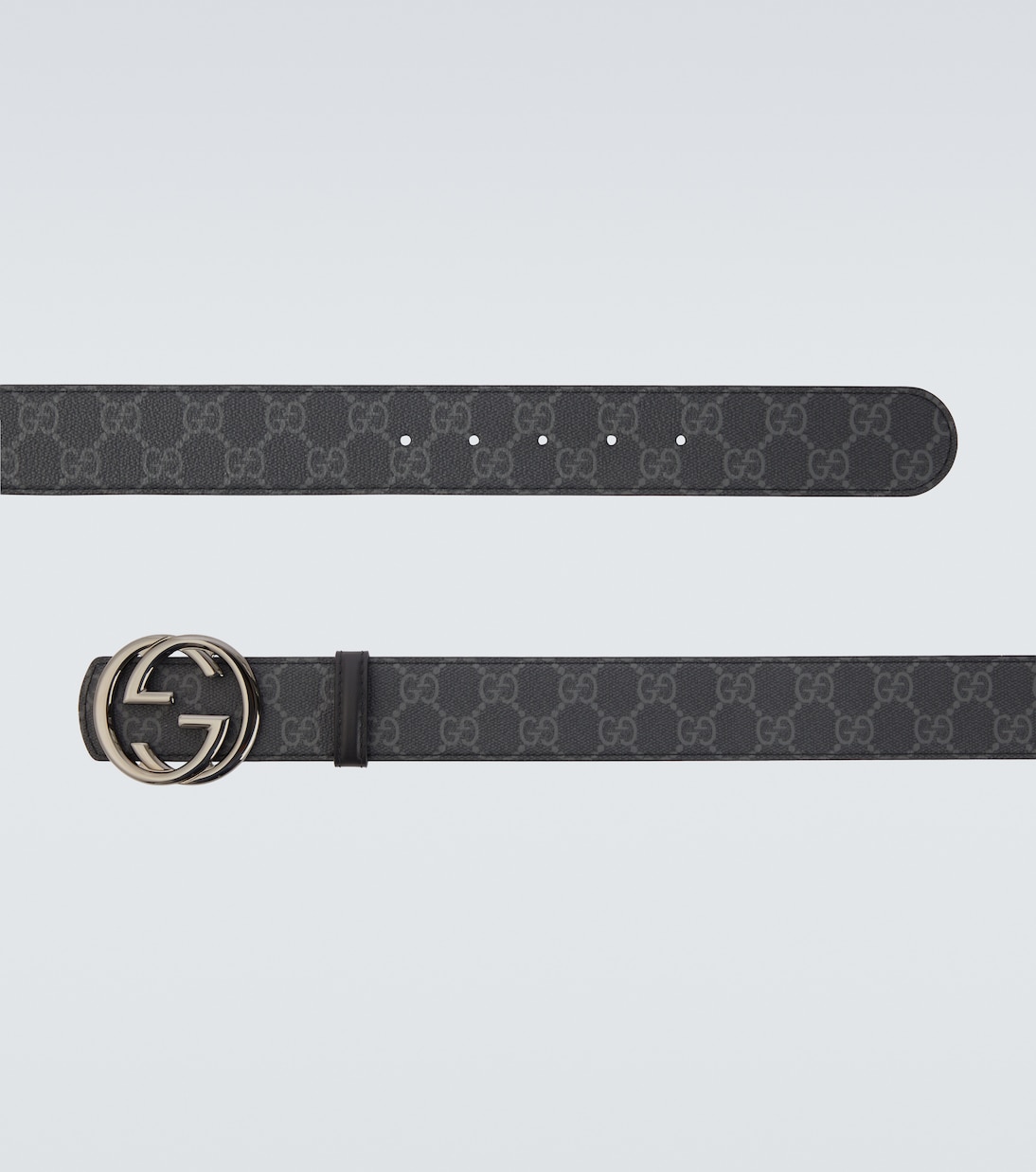 GG Canvas Interlocking G reversible leather belt | Gucci