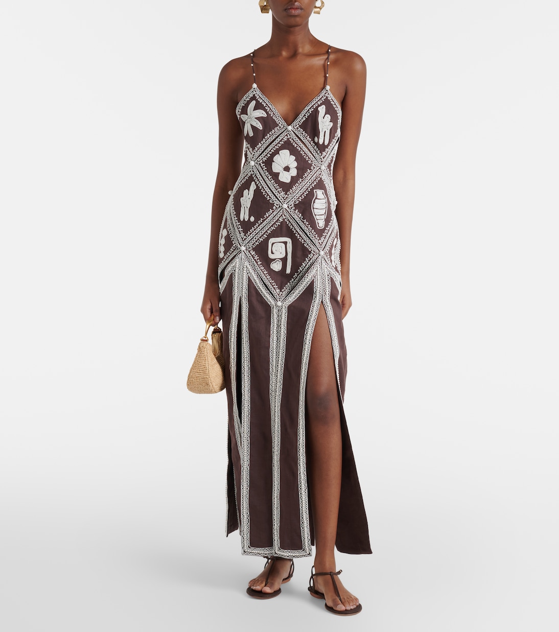 x Laurence Leenaert فستان طويل من الرامي Leandra  | Alémais