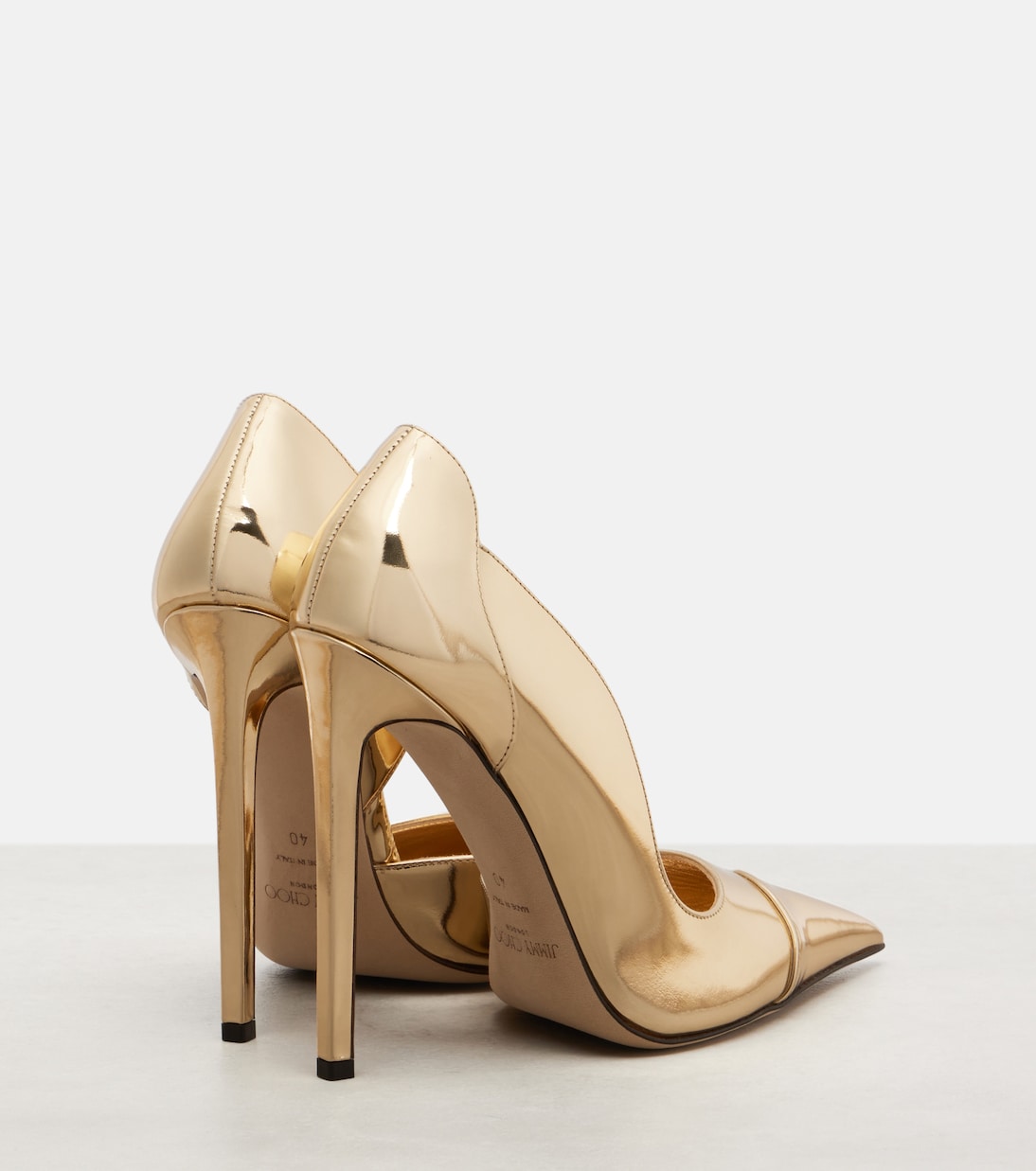 Brigitte mirrored leather pumps | Jimmy Choo