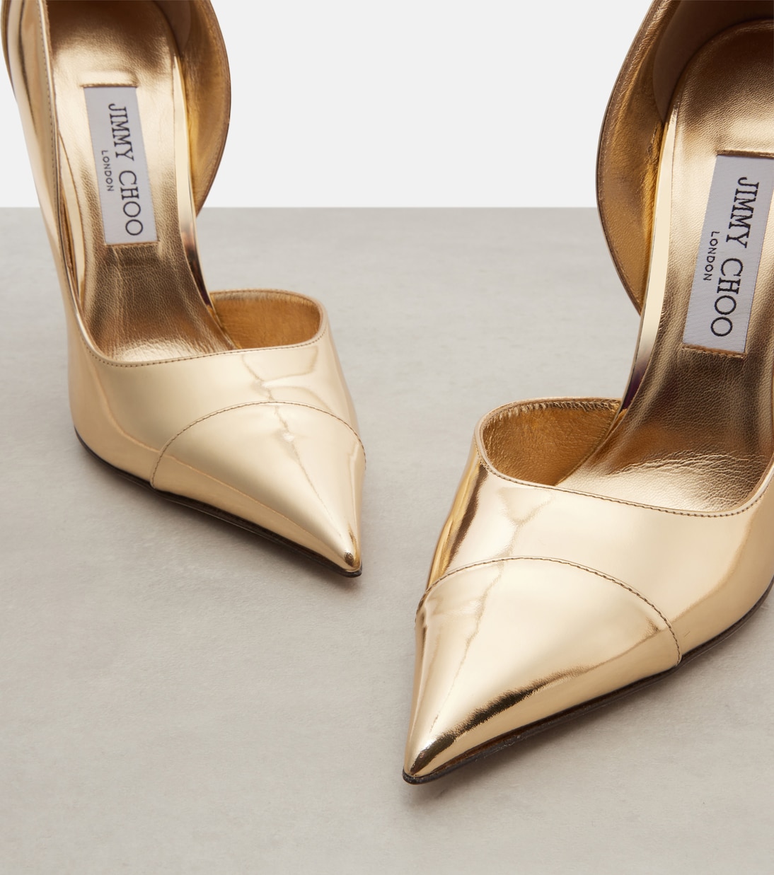 Brigitte mirrored leather pumps | Jimmy Choo