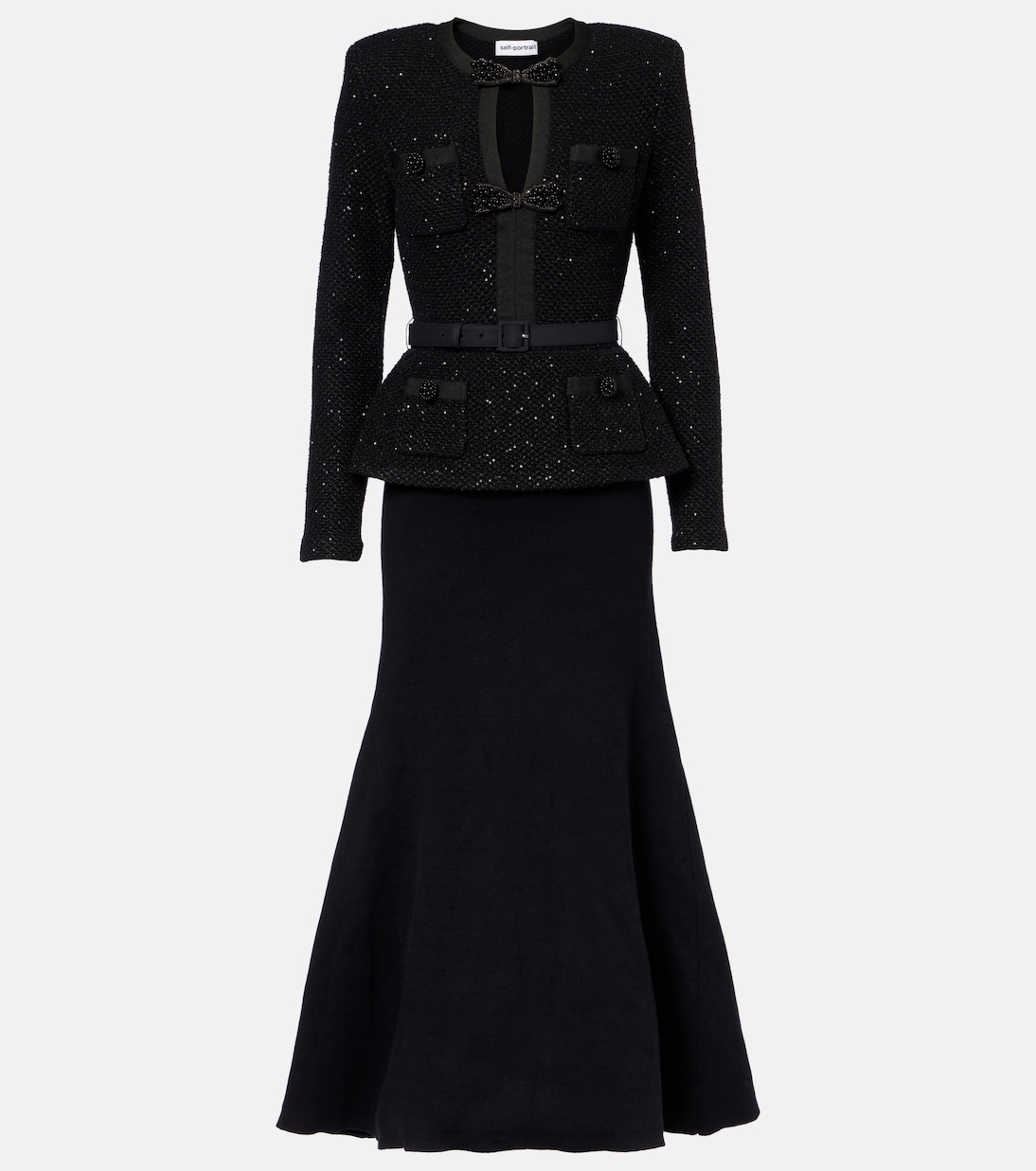 Midikleid mit Pailletten | Self-Portrait