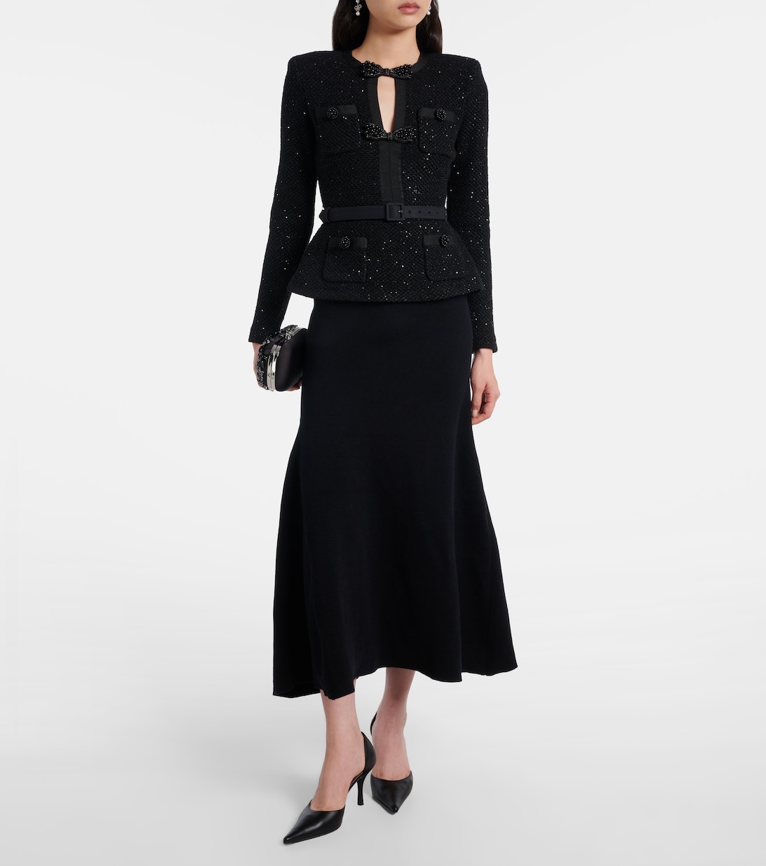 Midikleid mit Pailletten | Self-Portrait