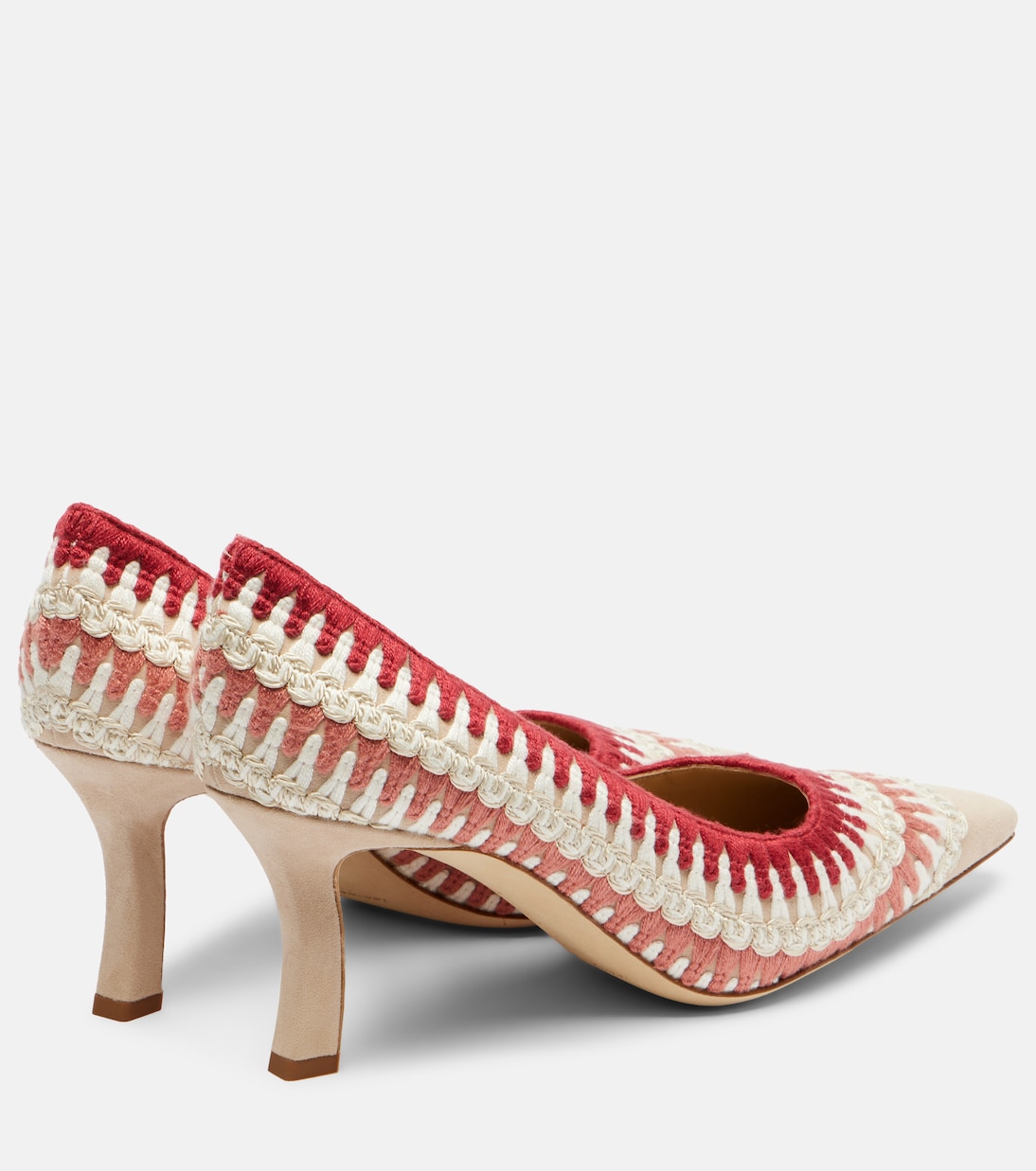 Ombohi 70 crochet suede pumps | Manolo Blahnik