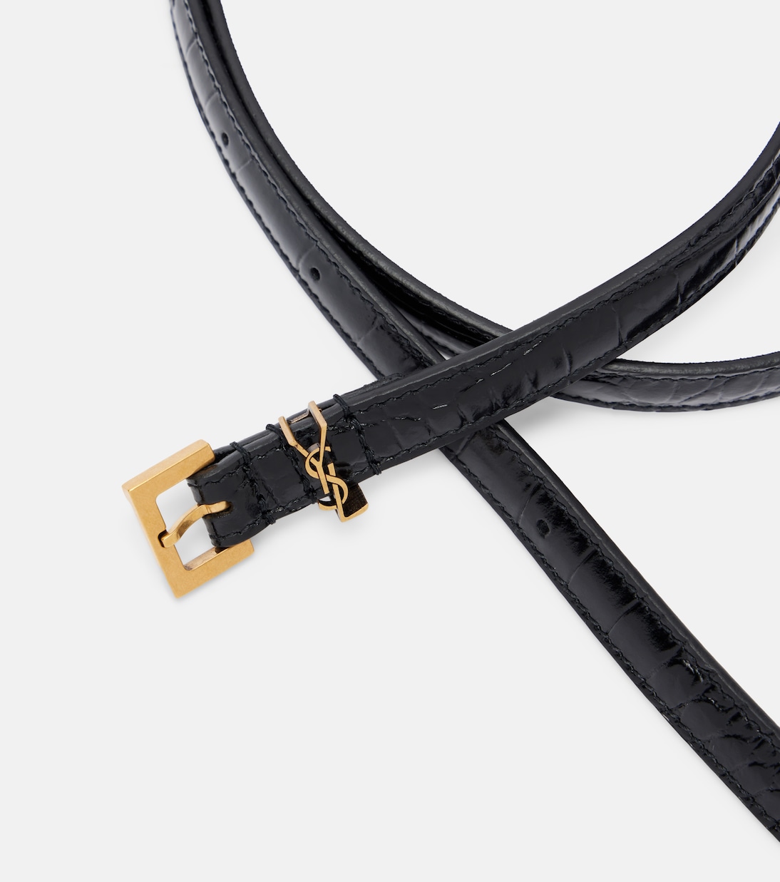 Ceinture Cassandre en cuir embossé | Saint Laurent