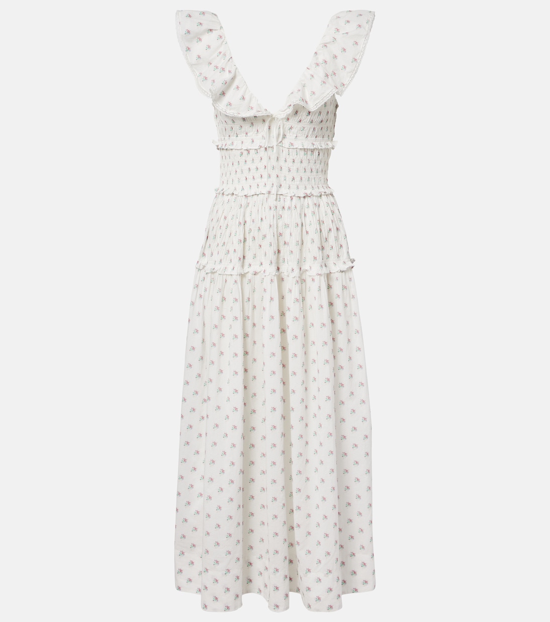 Vestido midi Sorina de algodón floral | Dôen