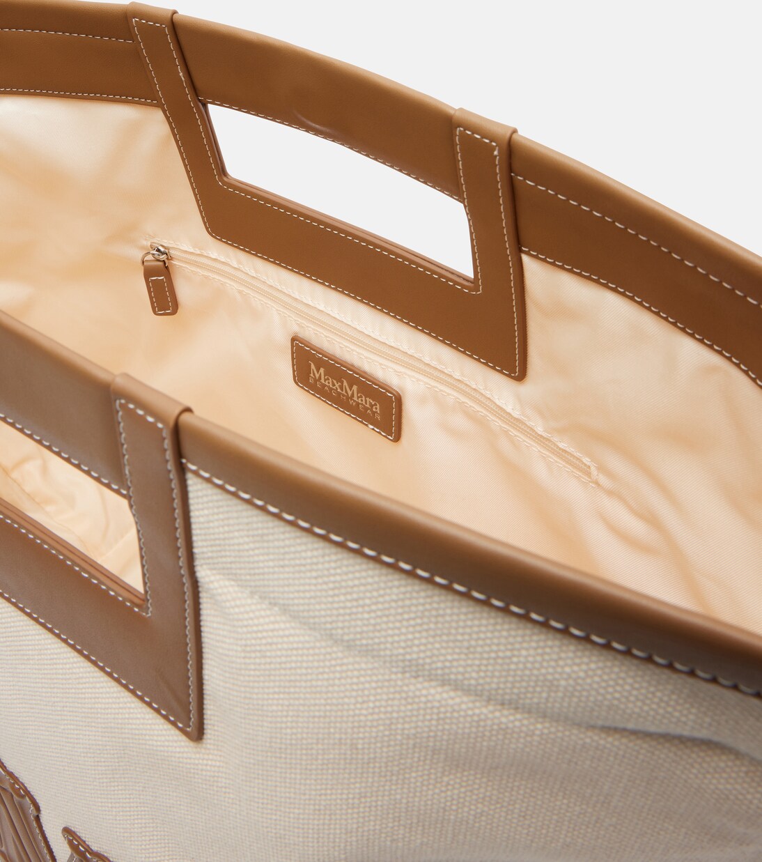 Ecru Small canvas tote bag | Max Mara