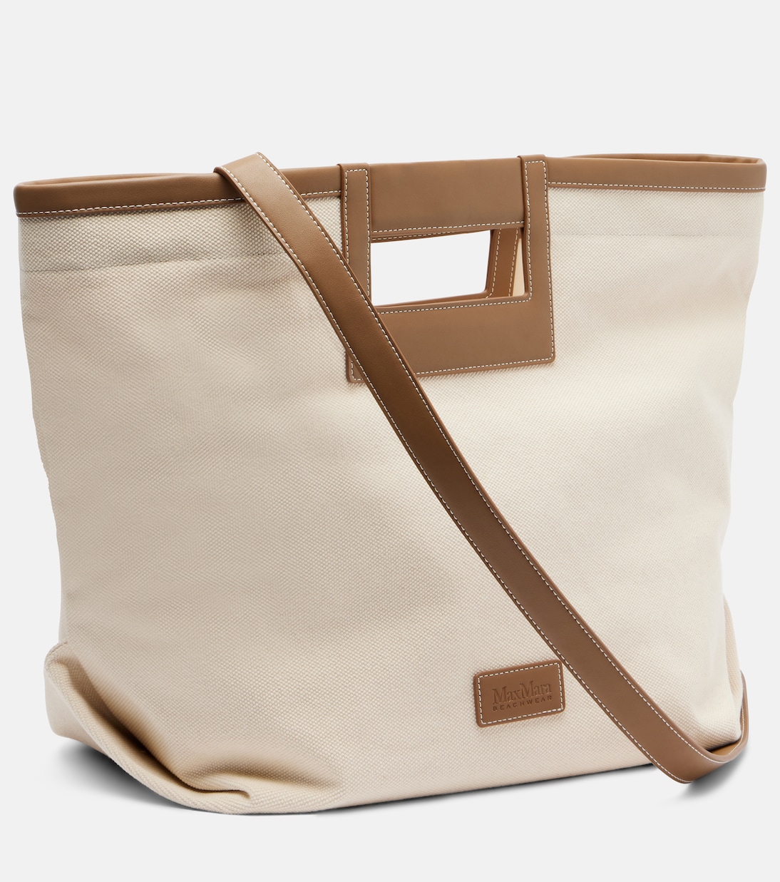 Ecru Small canvas tote bag | Max Mara