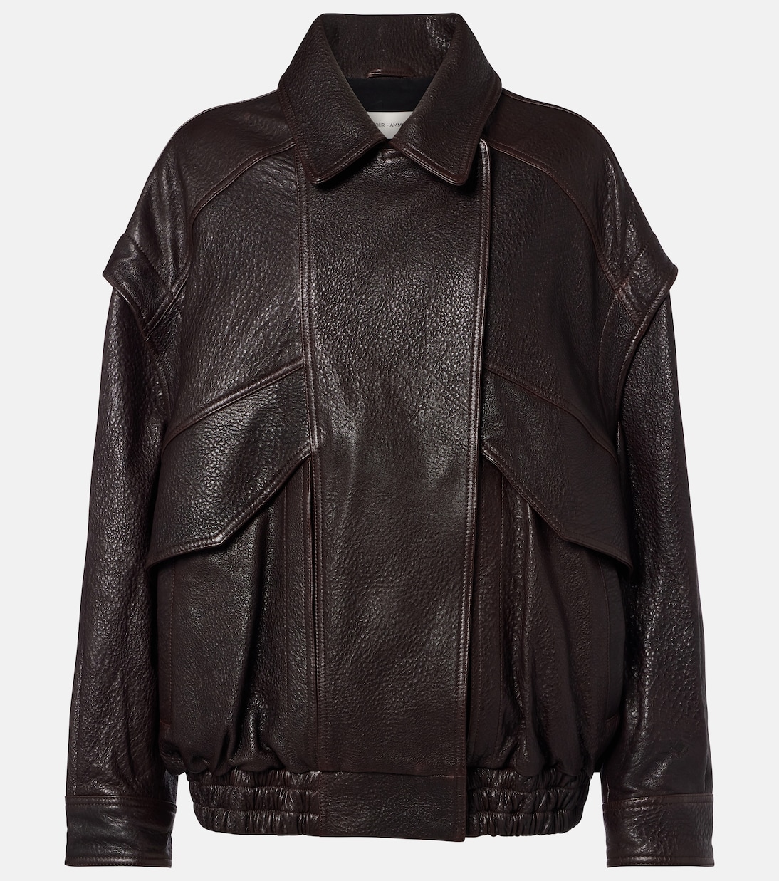 Micah leather bomber jacket | Nour Hammour