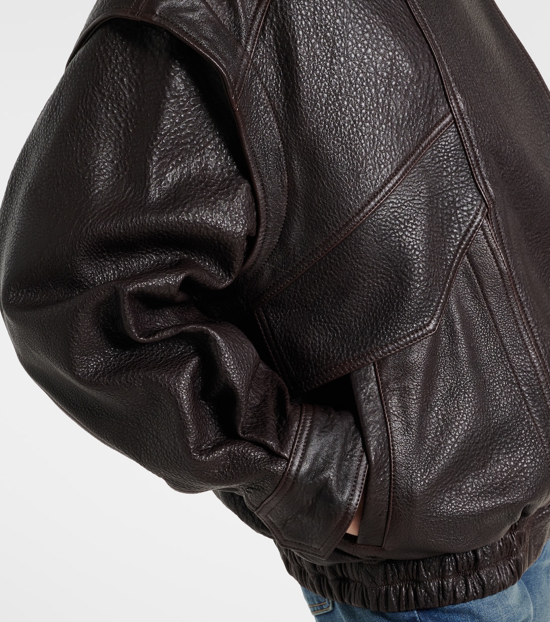Micah leather bomber jacket | Nour Hammour