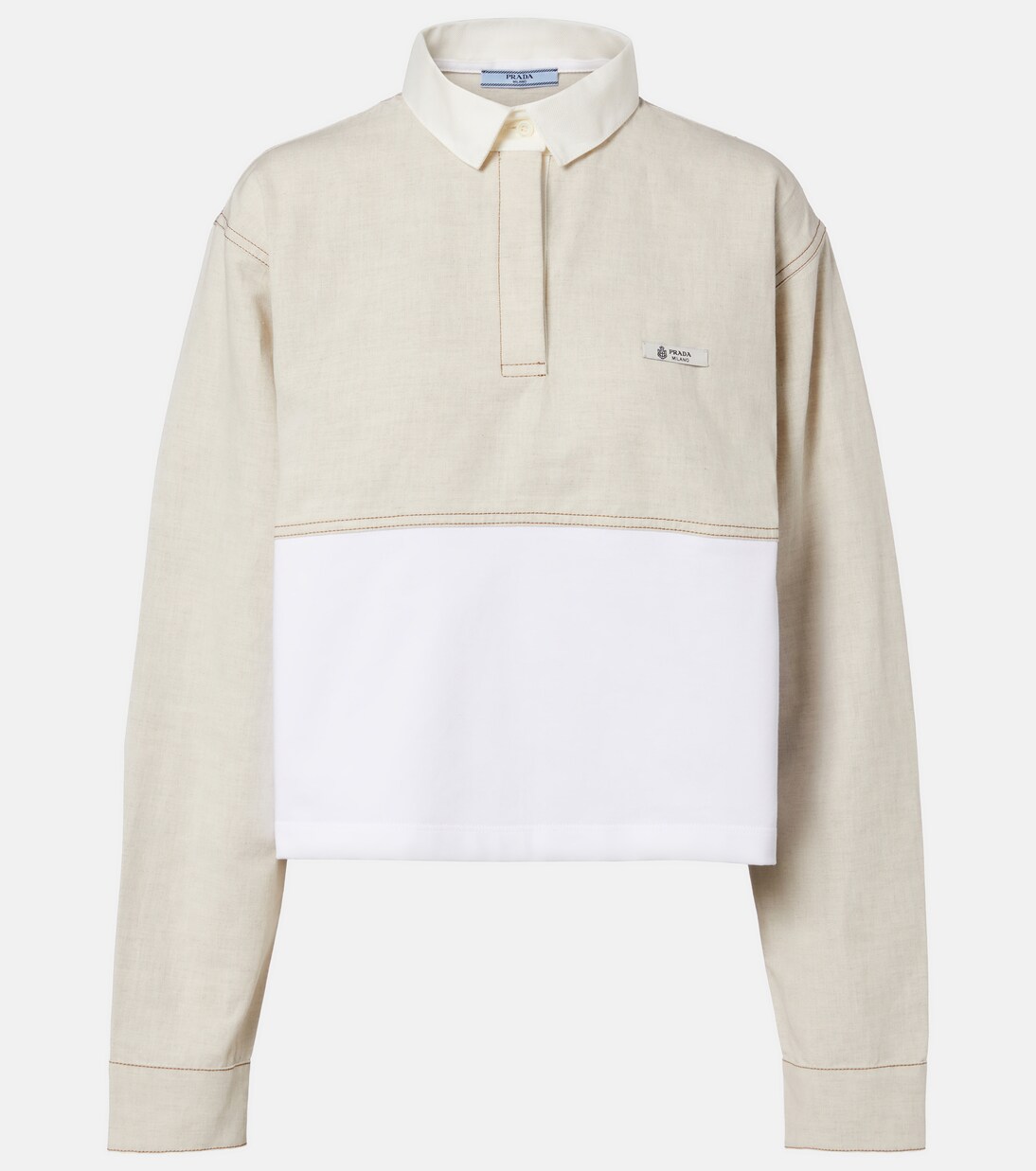 Polo de algodón y lino | Prada