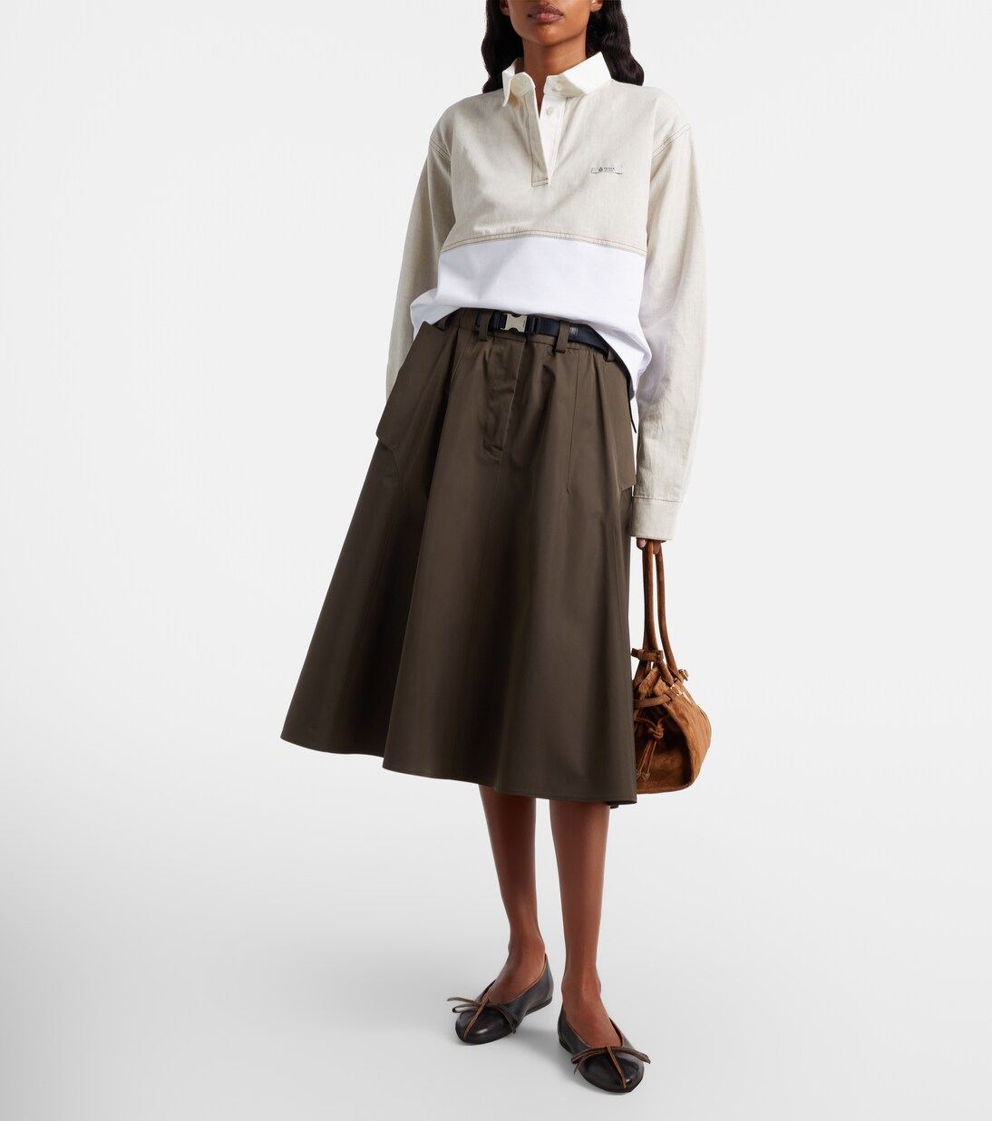 Polo de algodón y lino | Prada