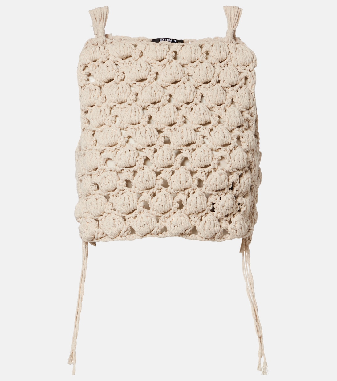 Crochet cotton crop top | Balmain