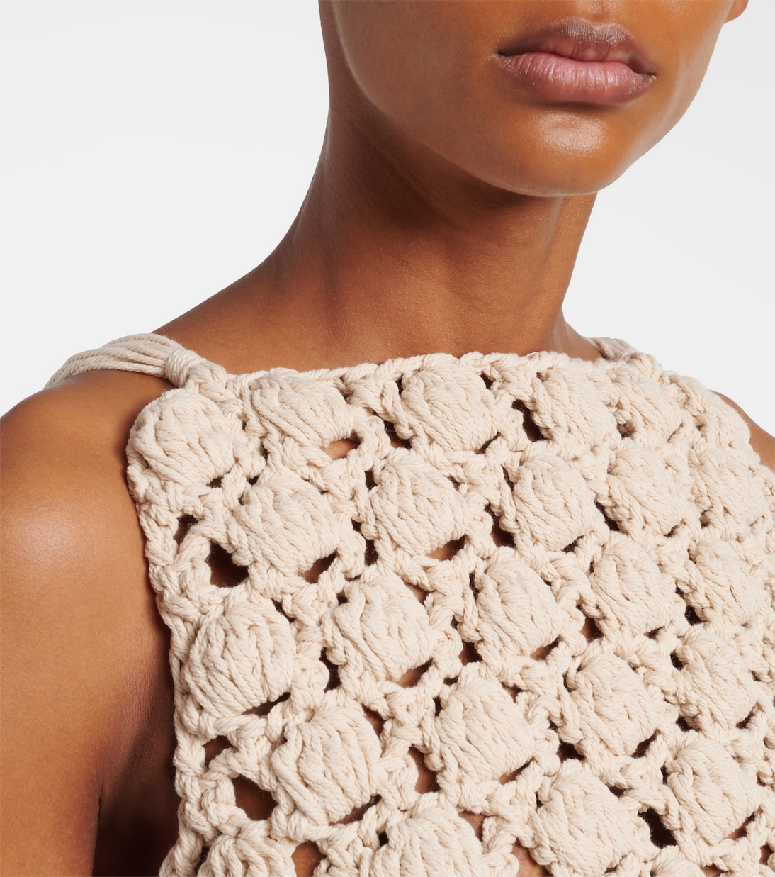 Crochet cotton crop top | Balmain