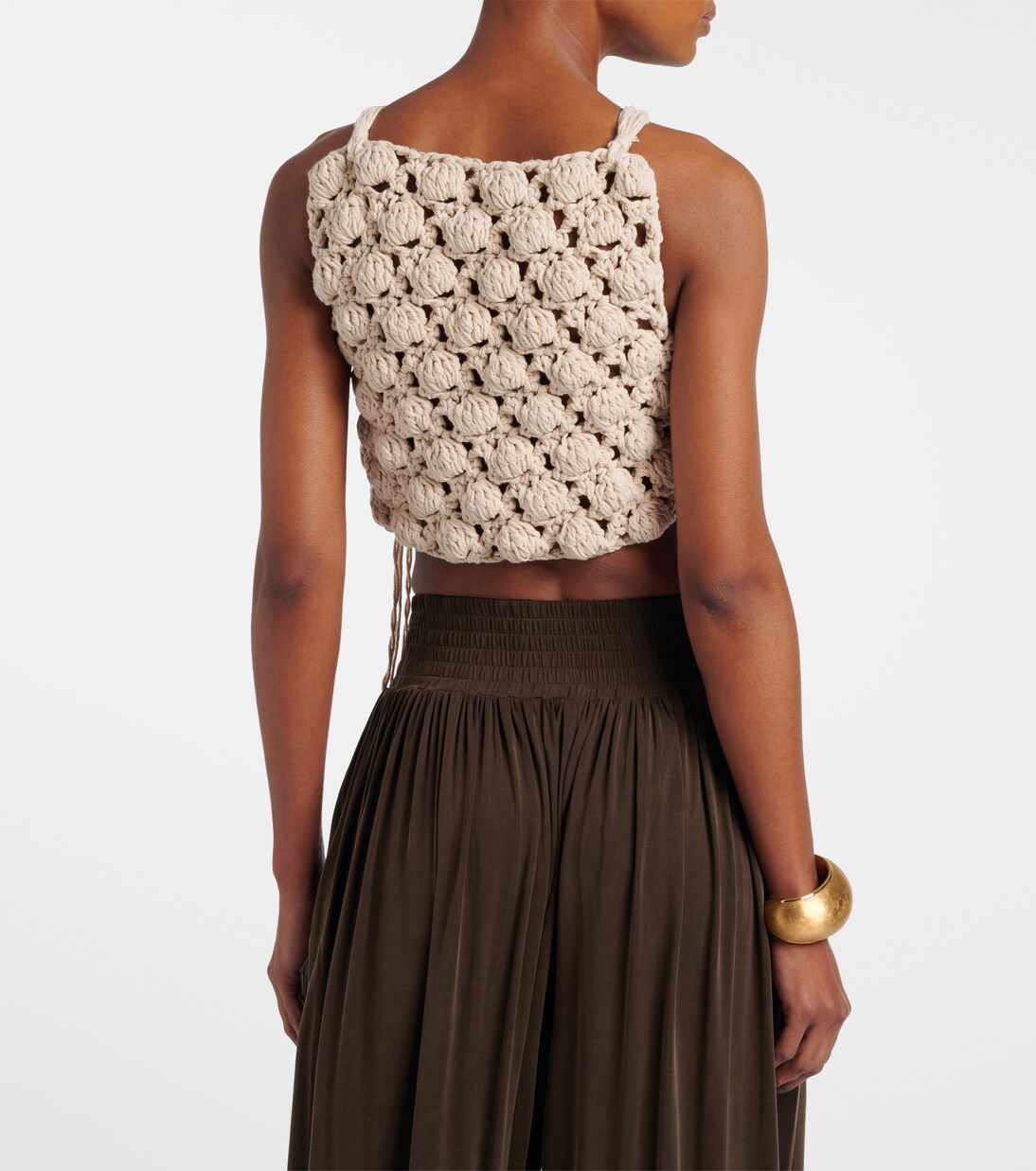 Crochet cotton crop top | Balmain