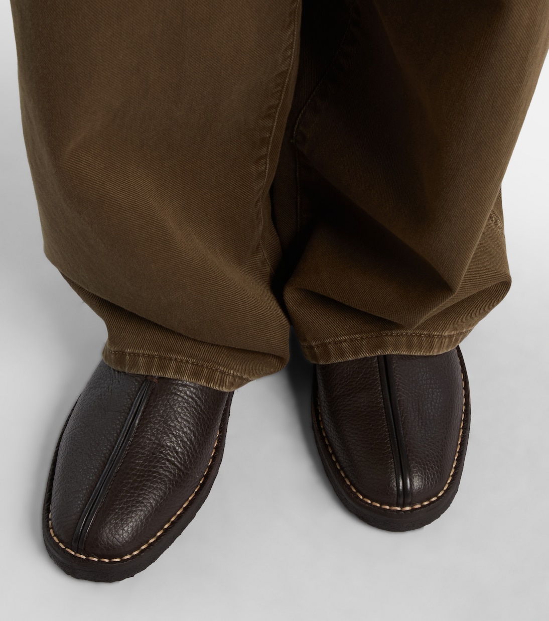 Zapatos slip-on Piped de piel | Lemaire