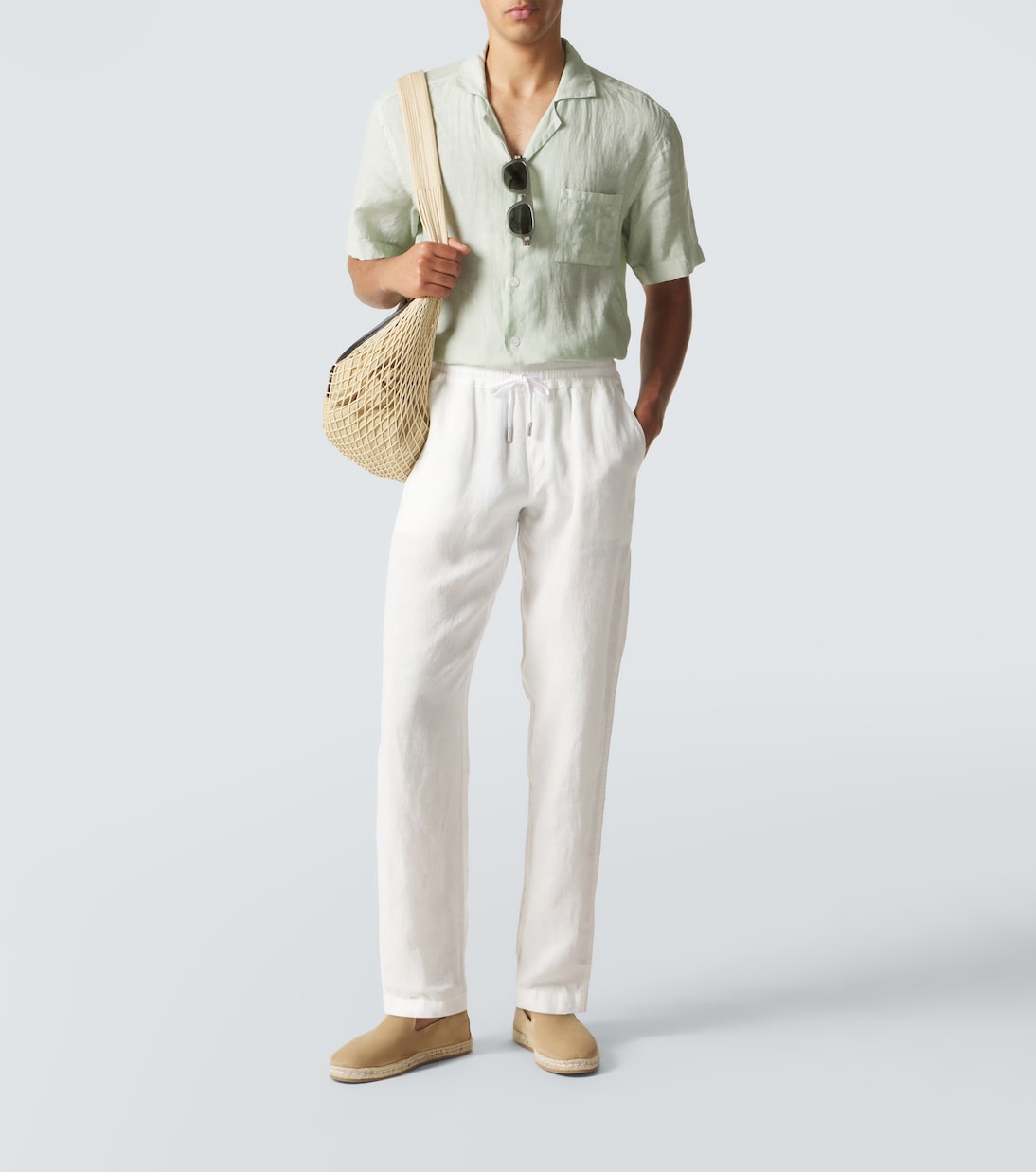 Linen straight pants | Thom Sweeney