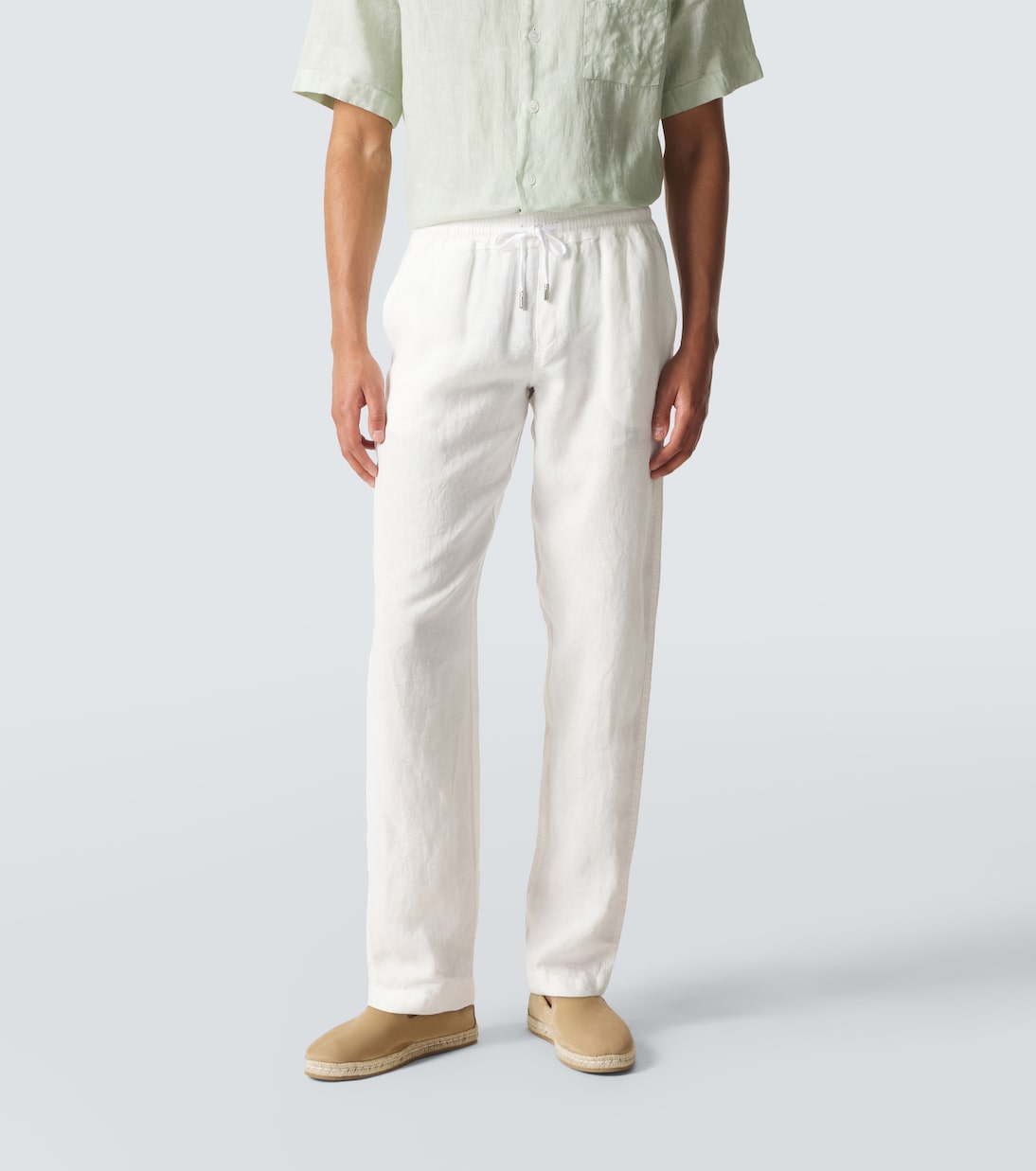 Linen straight pants | Thom Sweeney