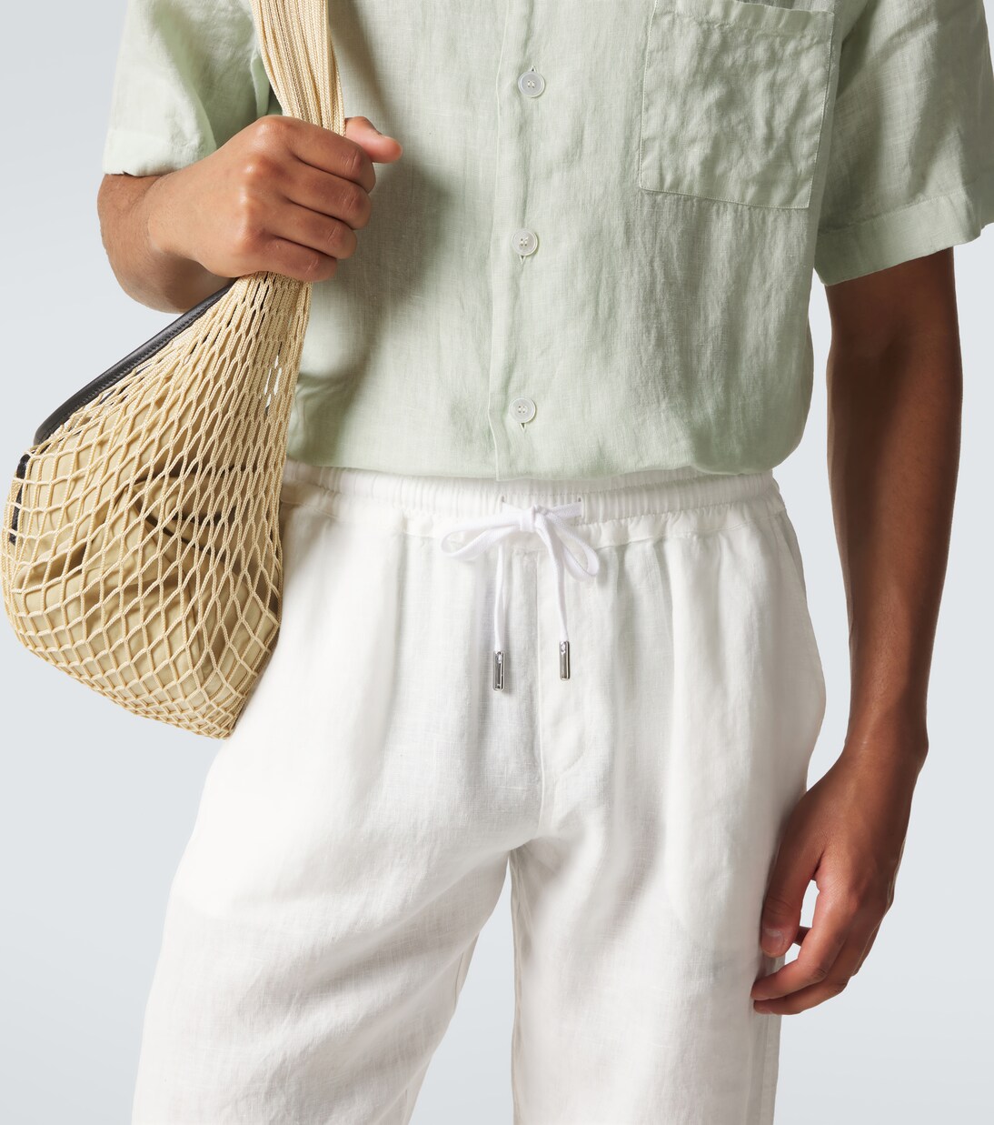 Linen straight pants | Thom Sweeney