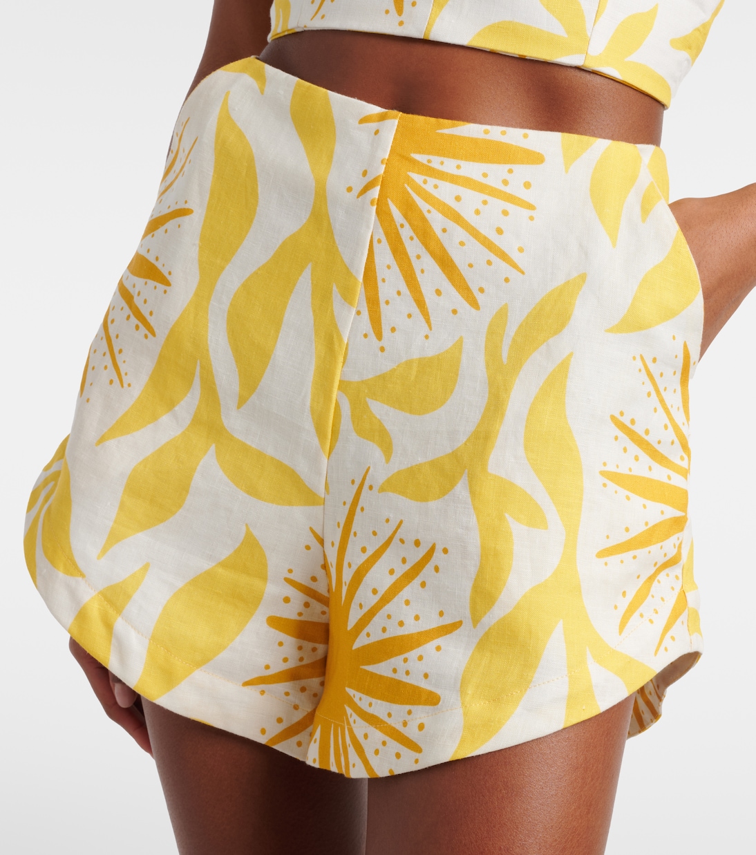 Bahamas printed linen shorts | Cala de la Cruz