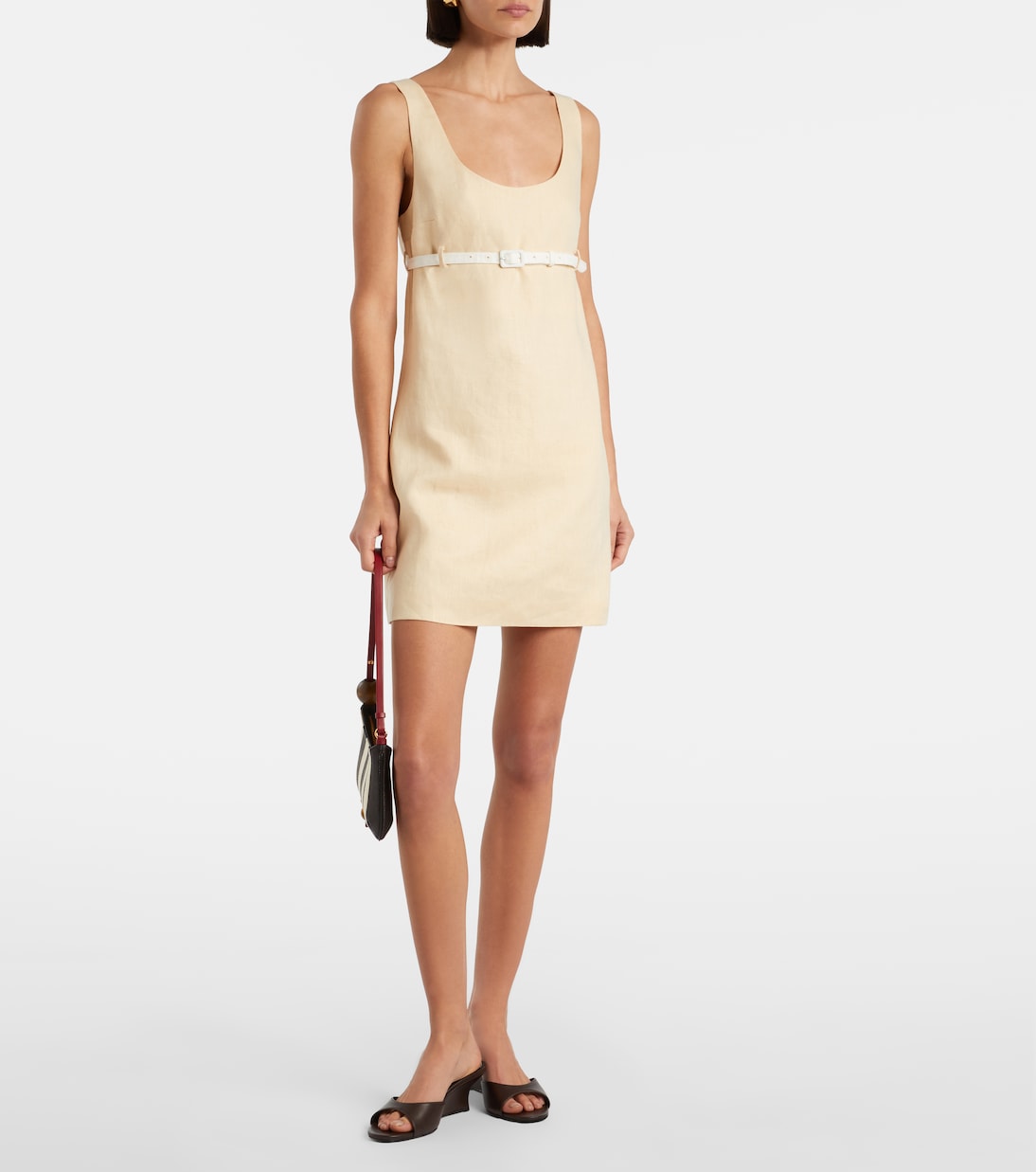 Pamela belted linen minidress | Posse