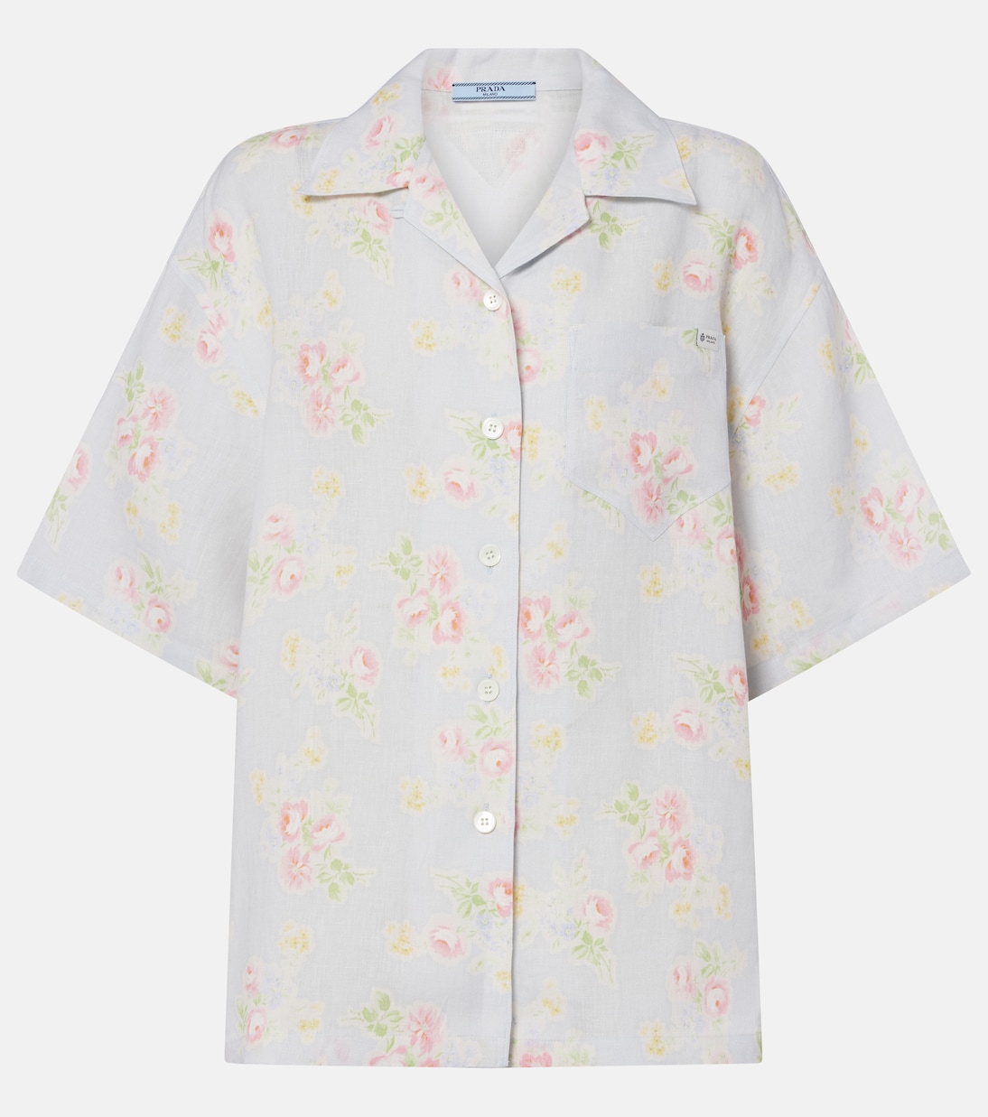 Chemise en lin à fleurs | Prada