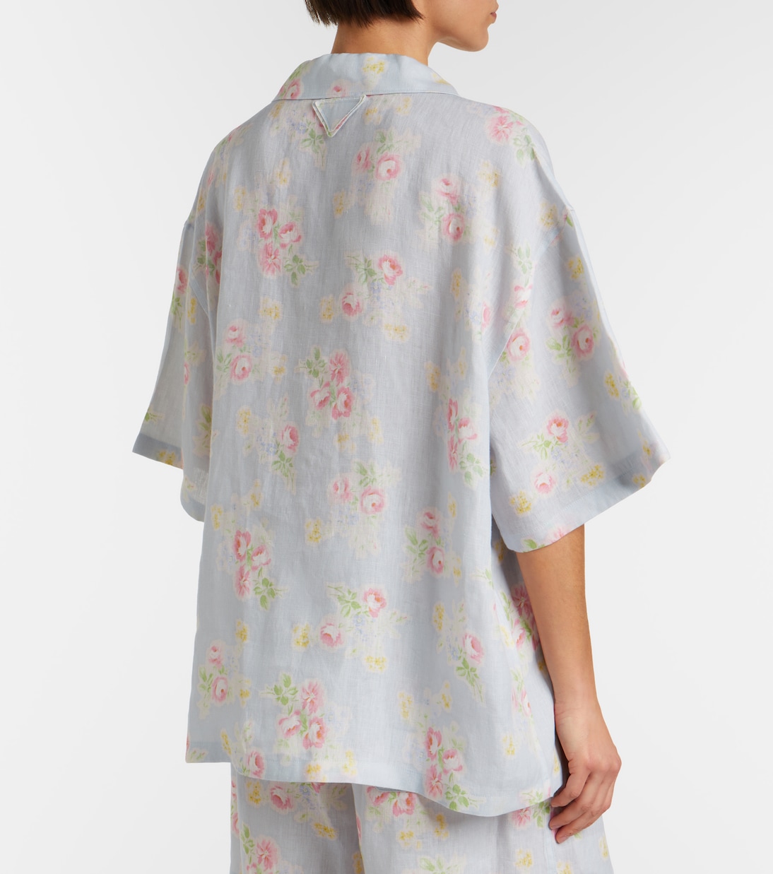 Chemise en lin à fleurs | Prada