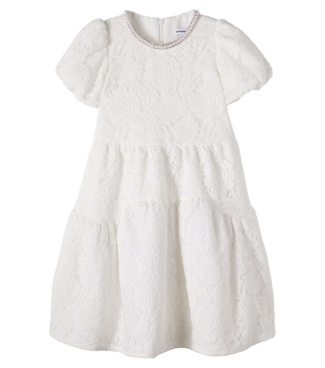 Embellished lace dress | Self-Portrait Kids