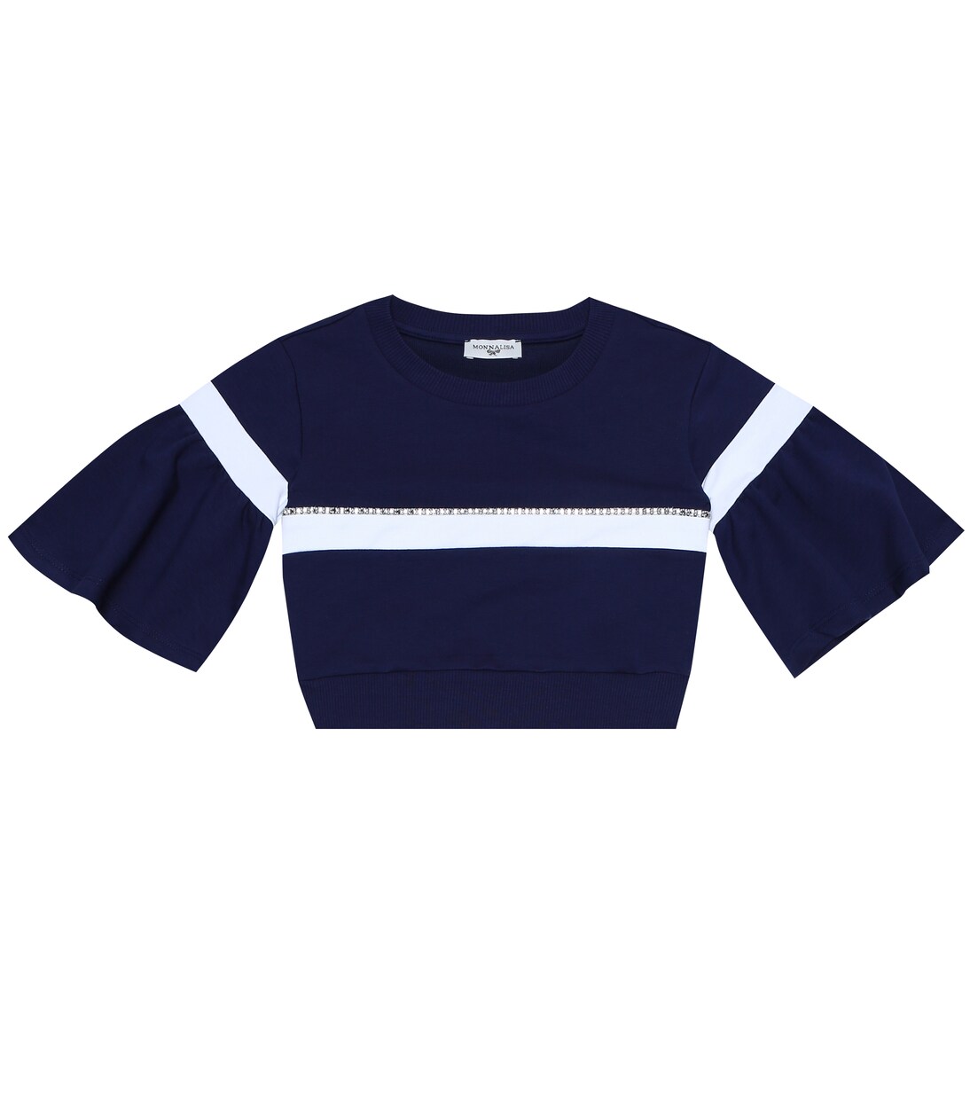 Sweat-shirt en coton mélangé à ornements | Monnalisa