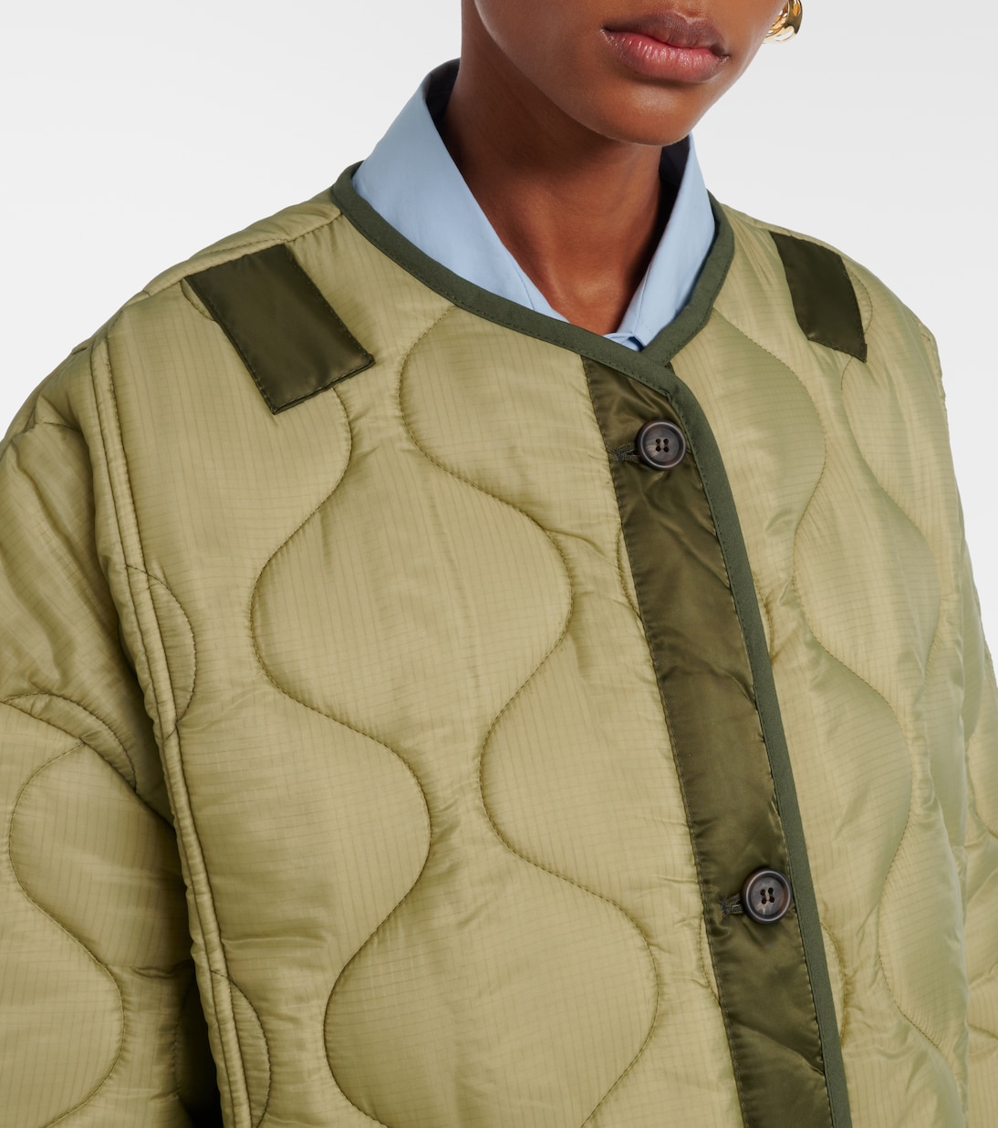 Teddy oversized quilted jacket | The Frankie Shop