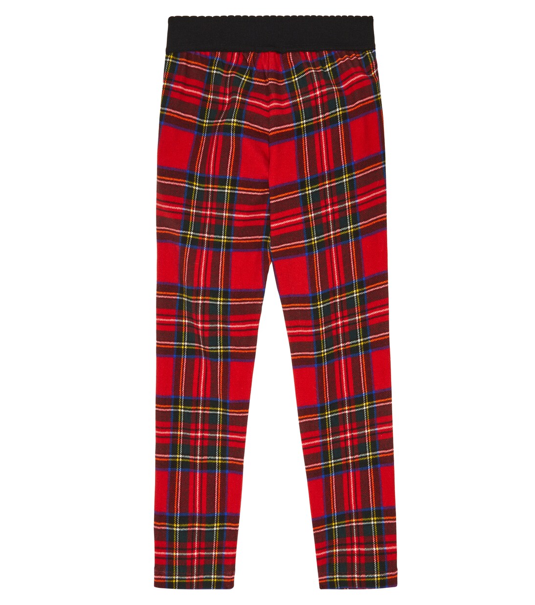 Leggings en mezcla de algodón a cuadros | Dolce&Gabbana Kids