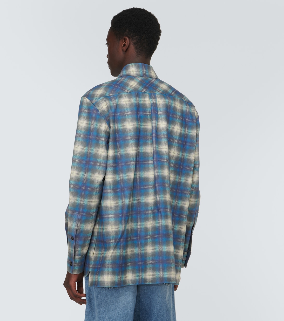 Checked leather shirt | Bottega Veneta