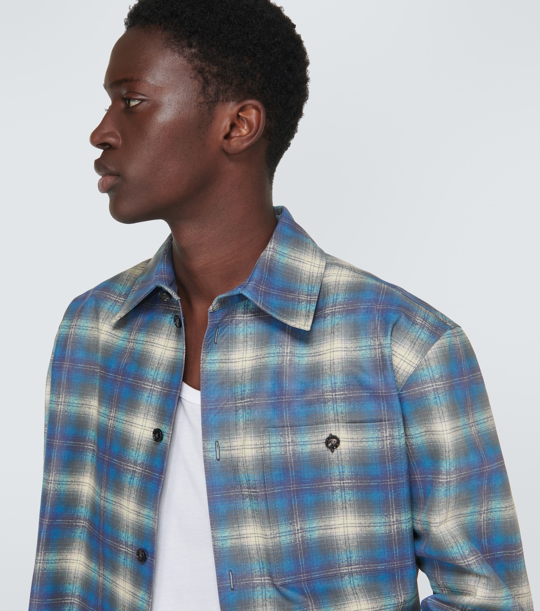 Checked leather shirt | Bottega Veneta