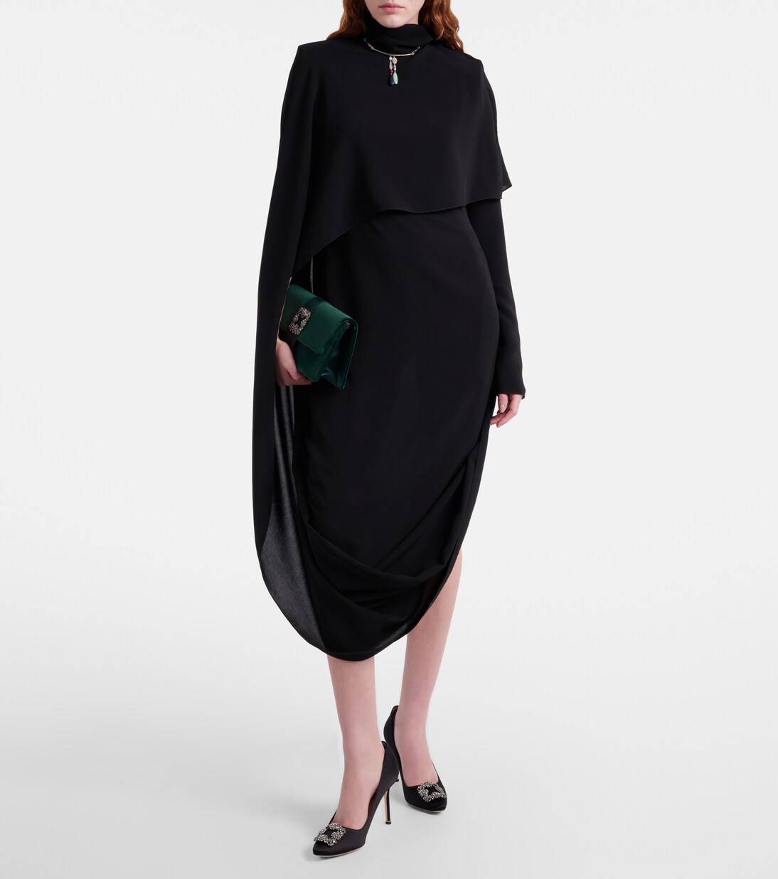 Hangisi 90 embellished satin pumps | Manolo Blahnik