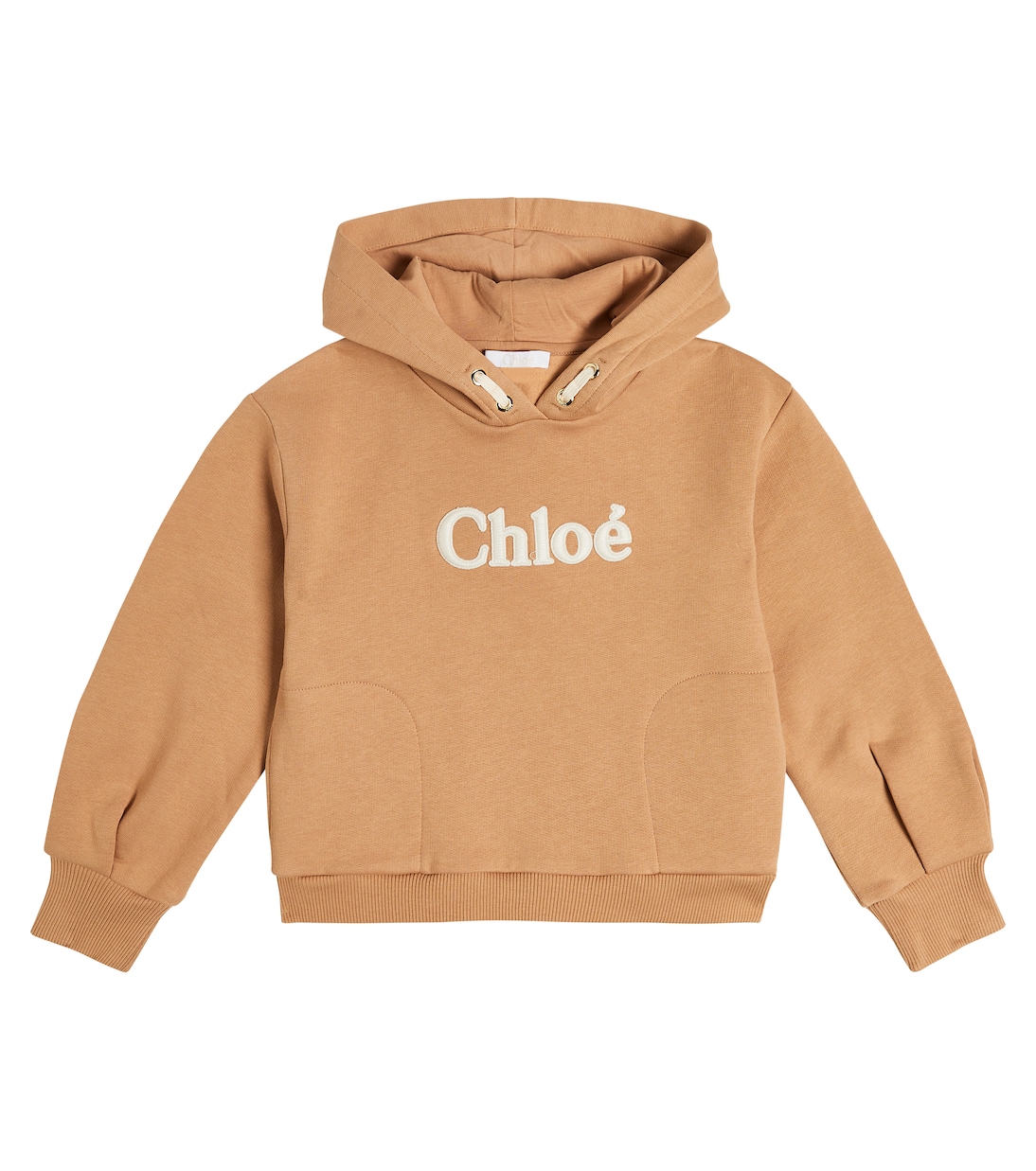Sweat-shirt à capuche en coton à logo | Chloé Kids