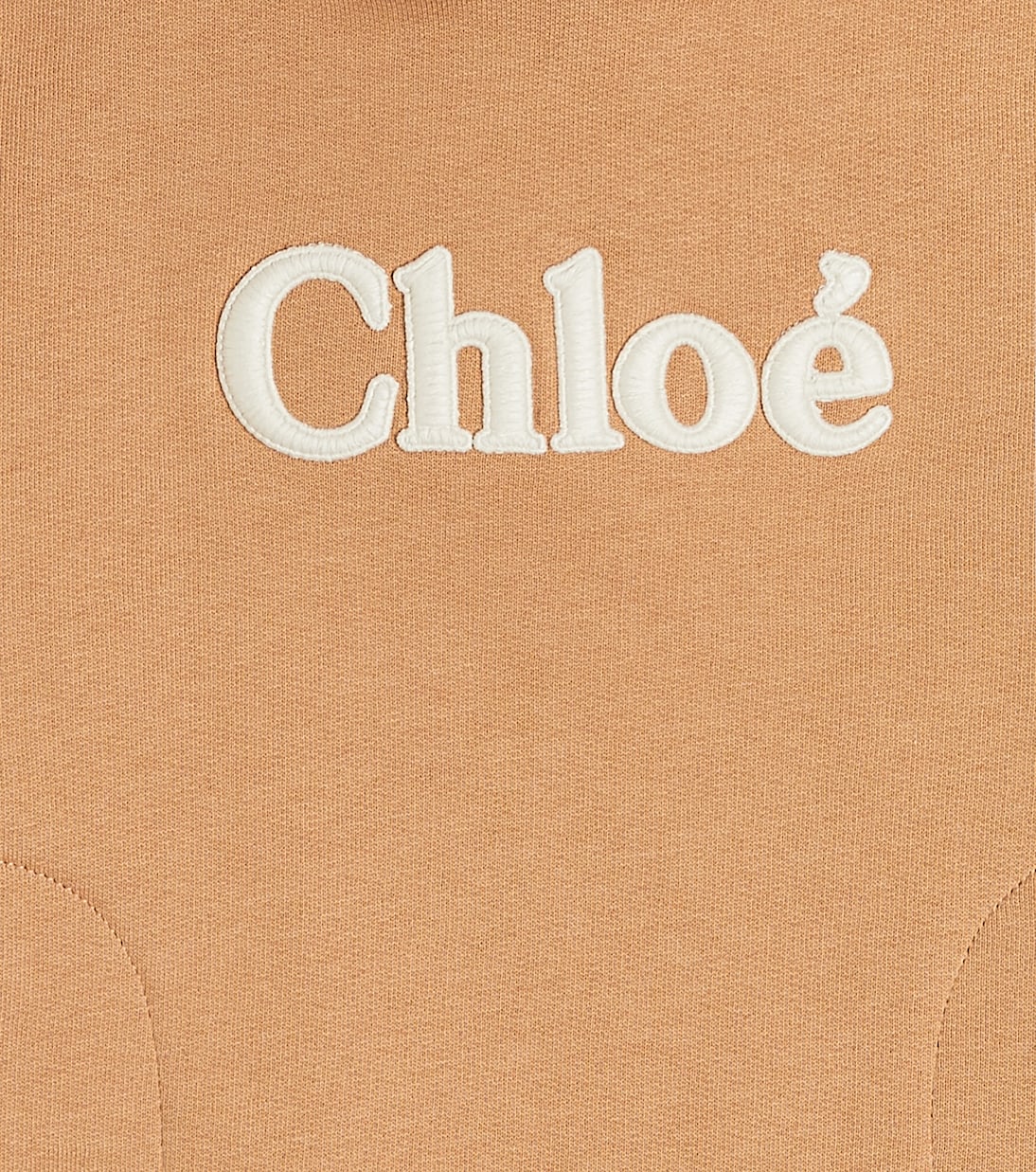 Sweat-shirt à capuche en coton à logo | Chloé Kids