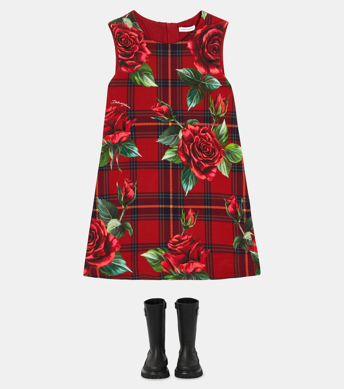 Robe imprimée en coton mélangé | Dolce&Gabbana Kids