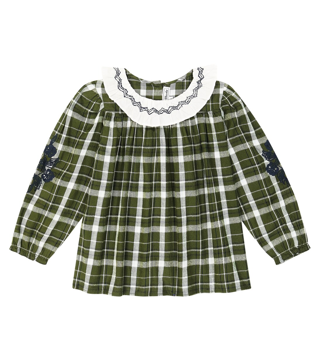 Checked cotton-blend top | Tartine et Chocolat
