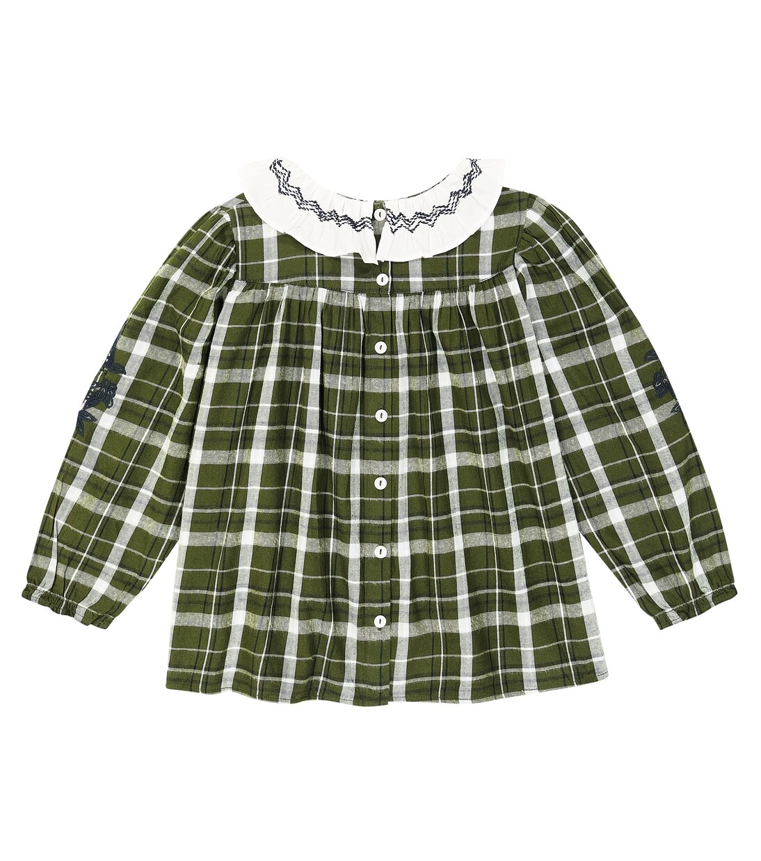 Checked cotton-blend top | Tartine et Chocolat