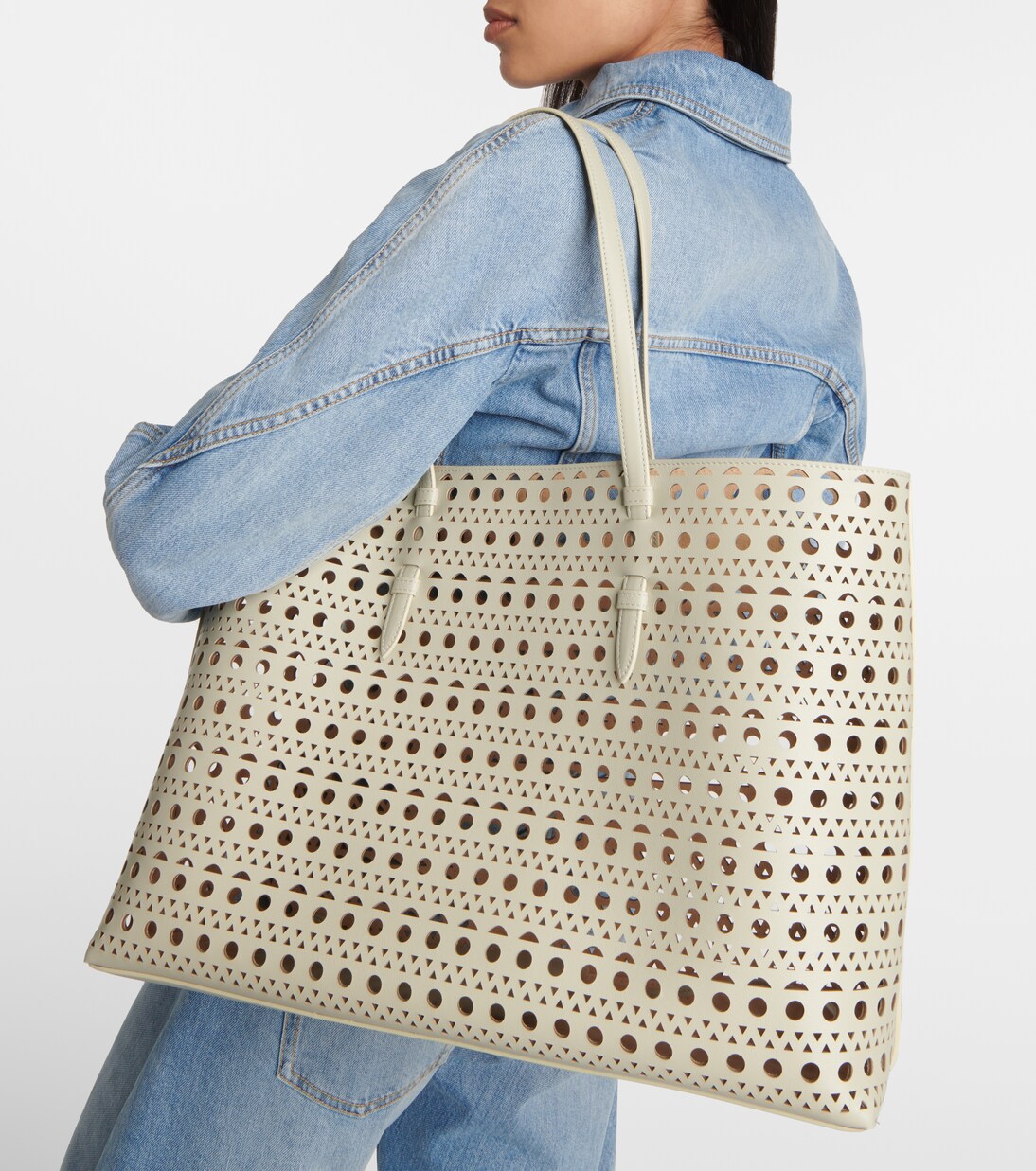 Borsa Mina 44 Vienne Wave in pelle | Alaïa