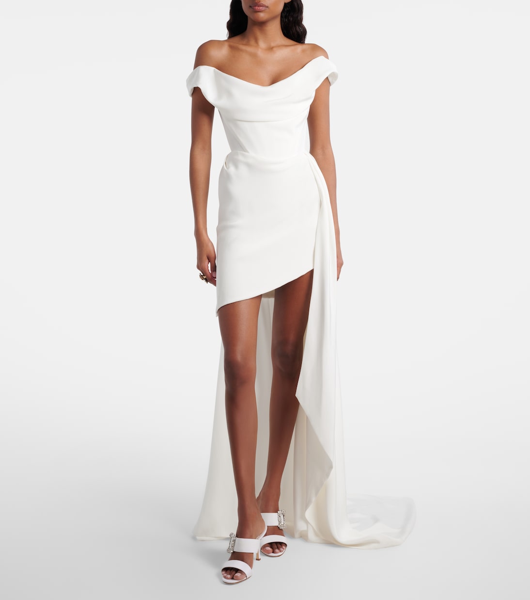 Gable Jewel crêpe de chine mules | Manolo Blahnik