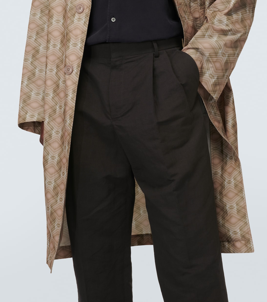 Pantaloni regular in lino e cotone | Dries Van Noten