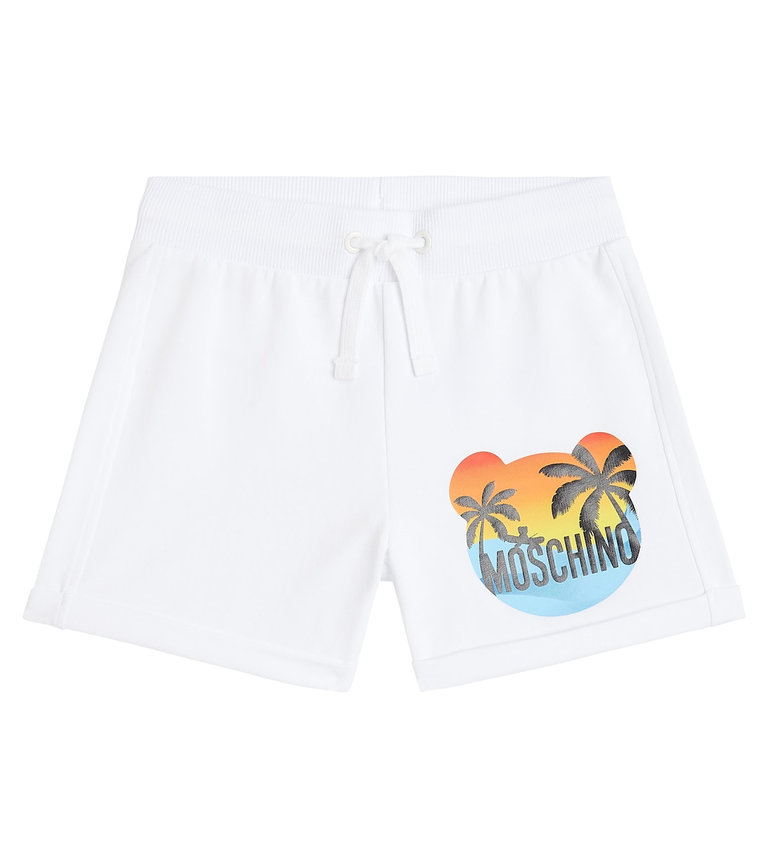 Printed cotton-blend jersey shorts | Moschino Kids